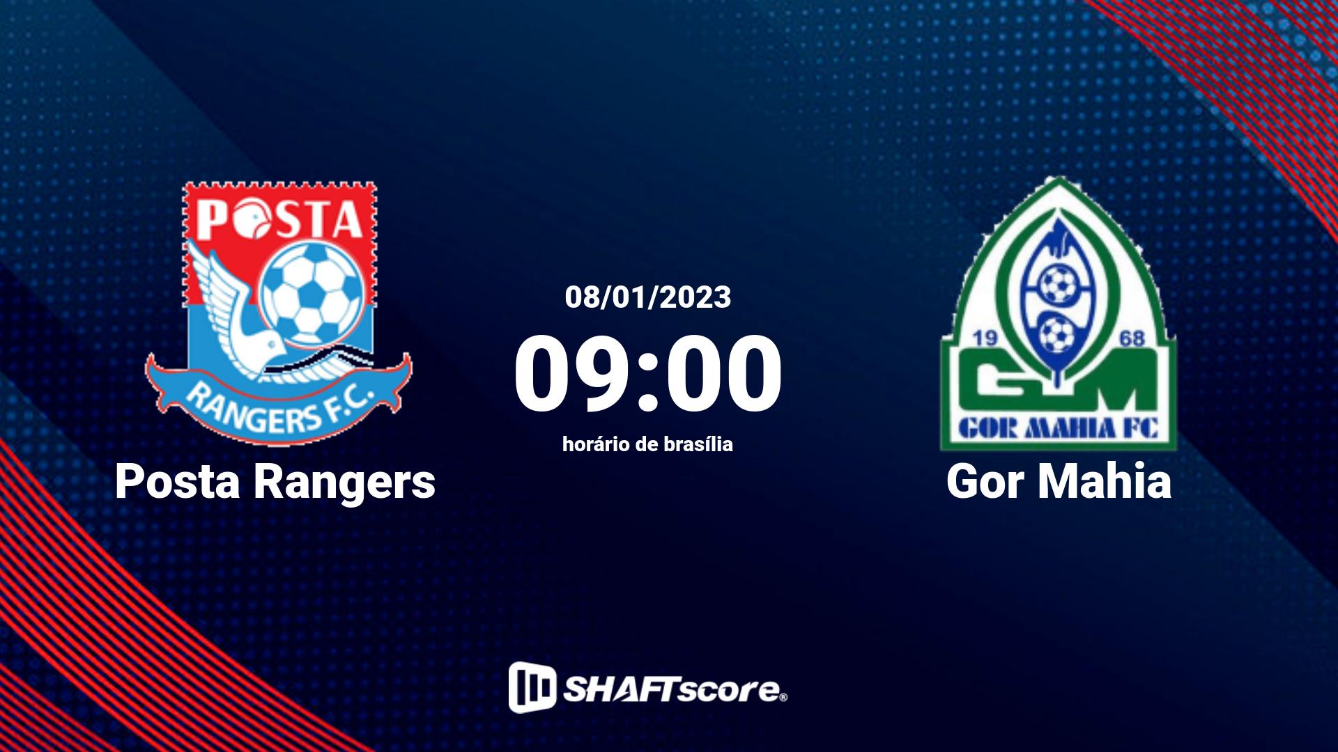 Estatísticas do jogo Posta Rangers vs Gor Mahia 08.01 09:00