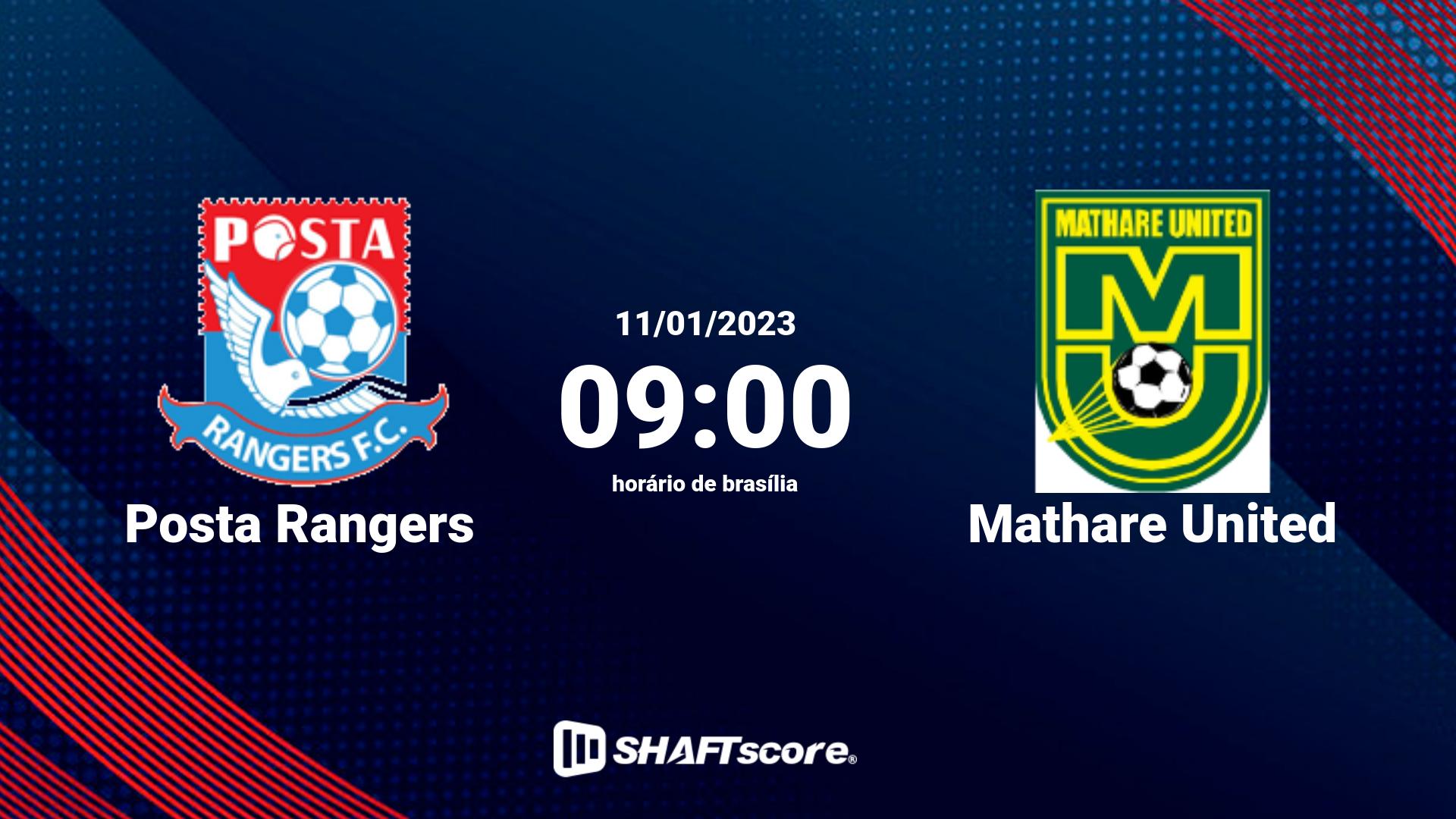 Estatísticas do jogo Posta Rangers vs Mathare United 11.01 09:00