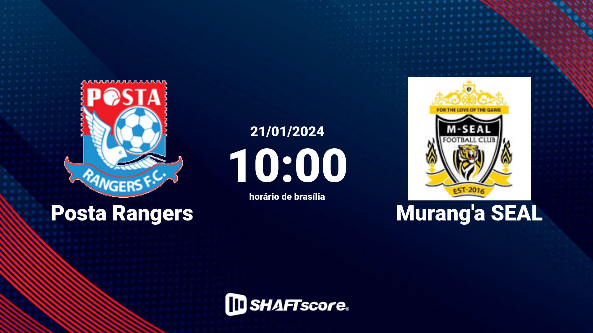 Estatísticas do jogo Posta Rangers vs Murang'a SEAL 21.01 10:00