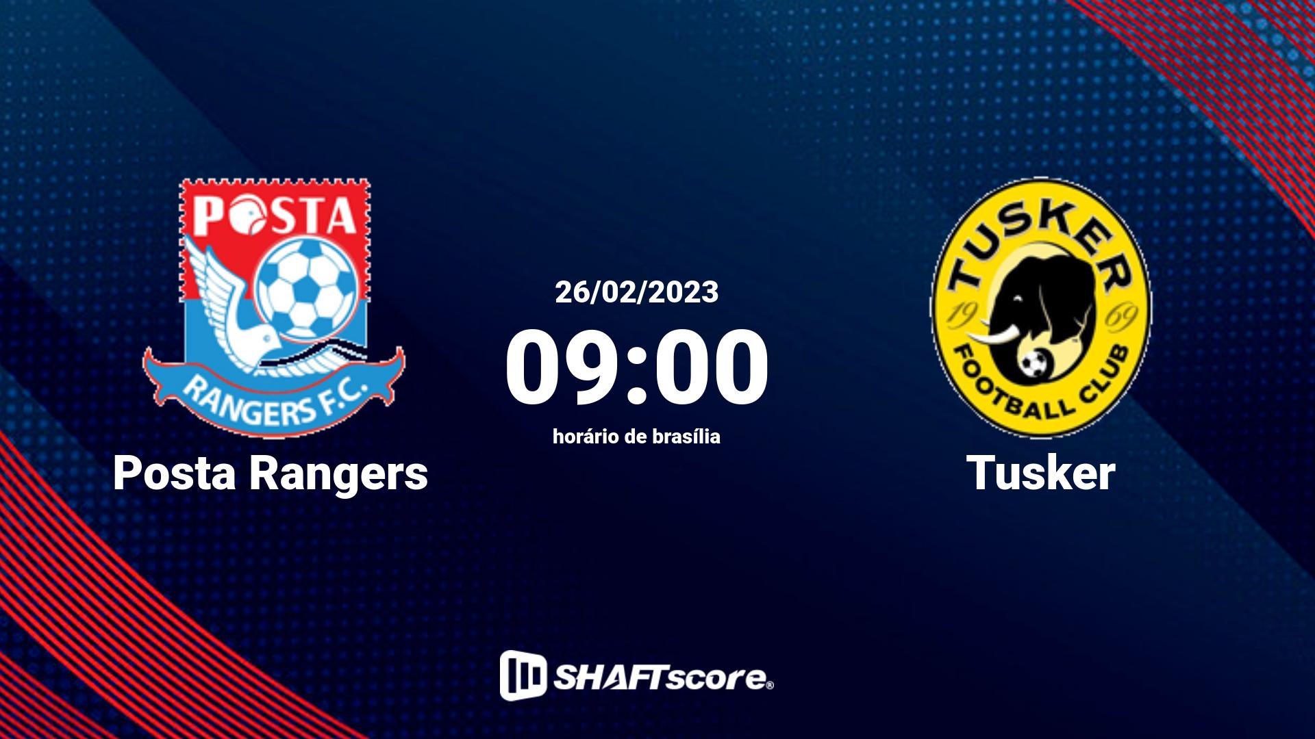 Estatísticas do jogo Posta Rangers vs Tusker 26.02 09:00