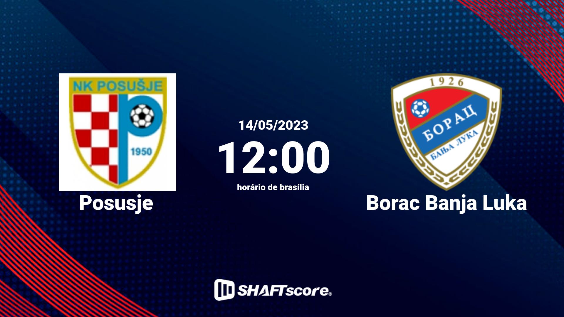 Estatísticas do jogo Posusje vs Borac Banja Luka 14.05 12:00