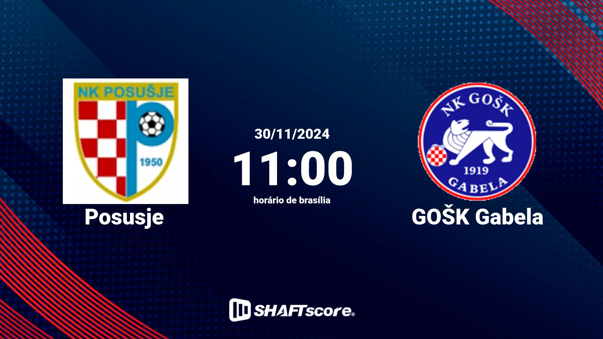 Estatísticas do jogo Posusje vs GOŠK Gabela 30.11 11:00