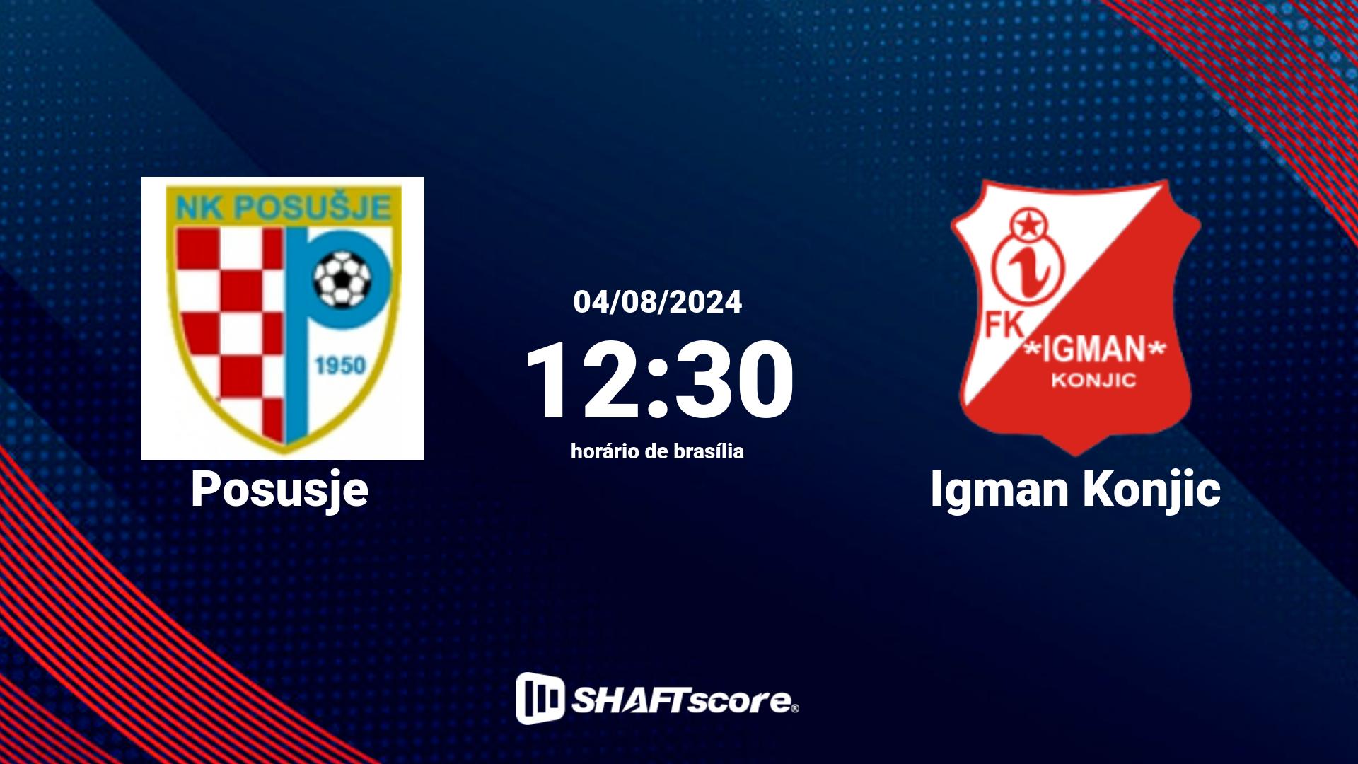 Estatísticas do jogo Posusje vs Igman Konjic 04.08 12:30