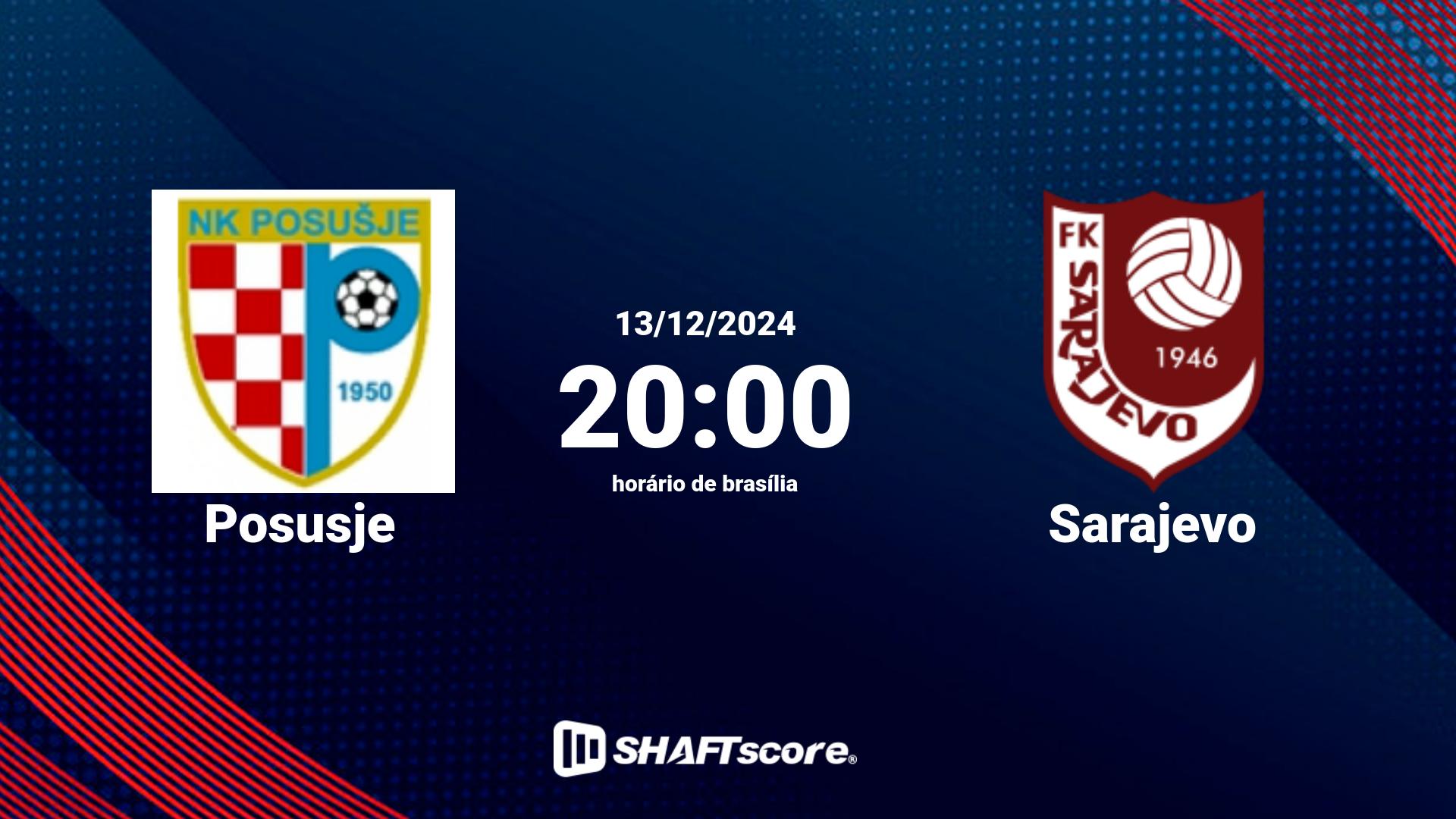 Estatísticas do jogo Posusje vs Sarajevo 13.12 20:00