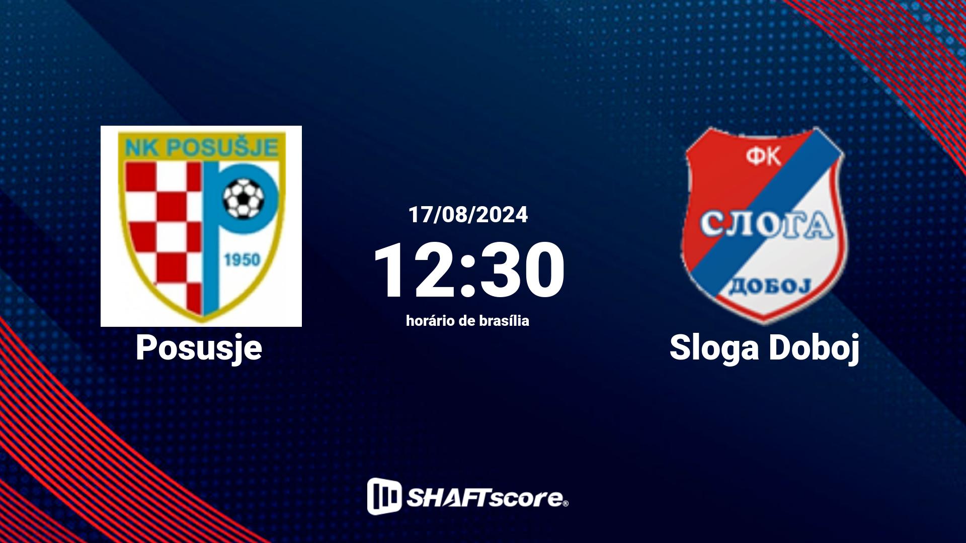 Estatísticas do jogo Posusje vs Sloga Doboj 17.08 12:30