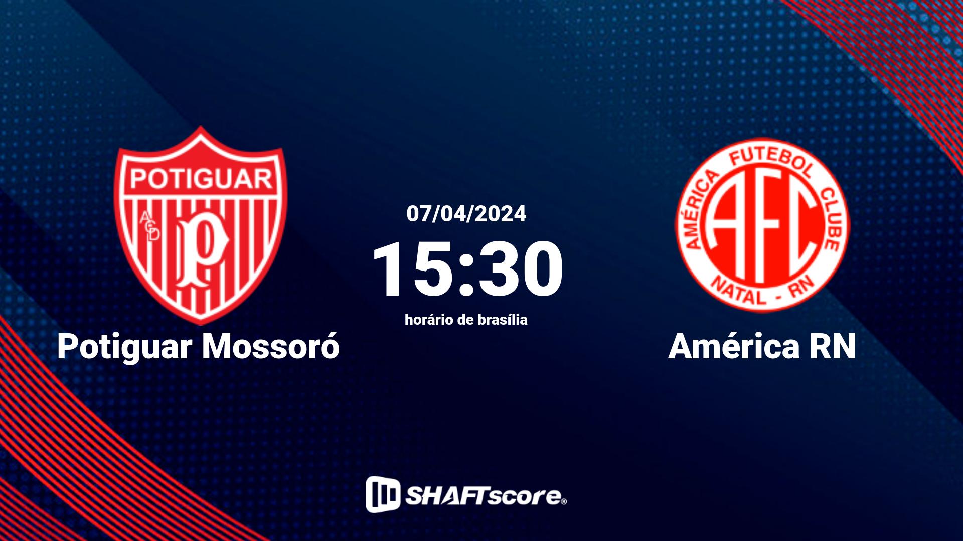 Estatísticas do jogo Potiguar Mossoró vs América RN 07.04 15:30