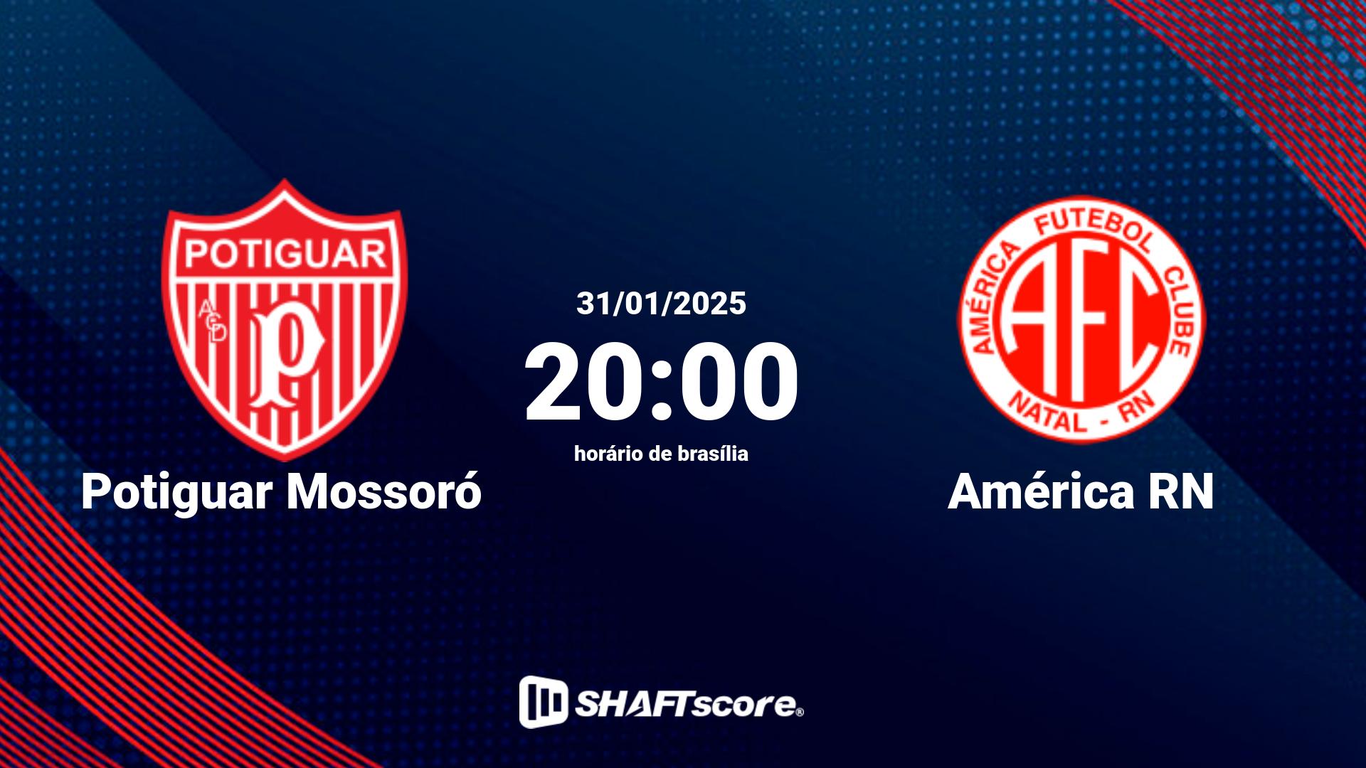 Estatísticas do jogo Potiguar Mossoró vs América RN 31.01 20:00