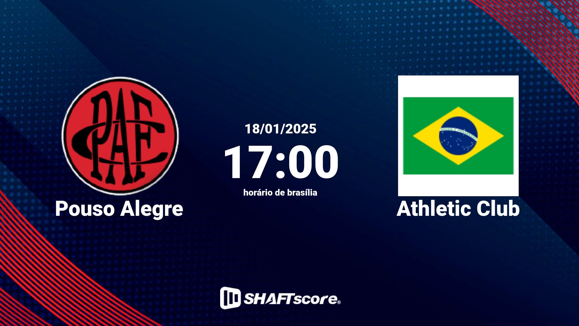 Estatísticas do jogo Pouso Alegre vs Athletic Club 18.01 17:00