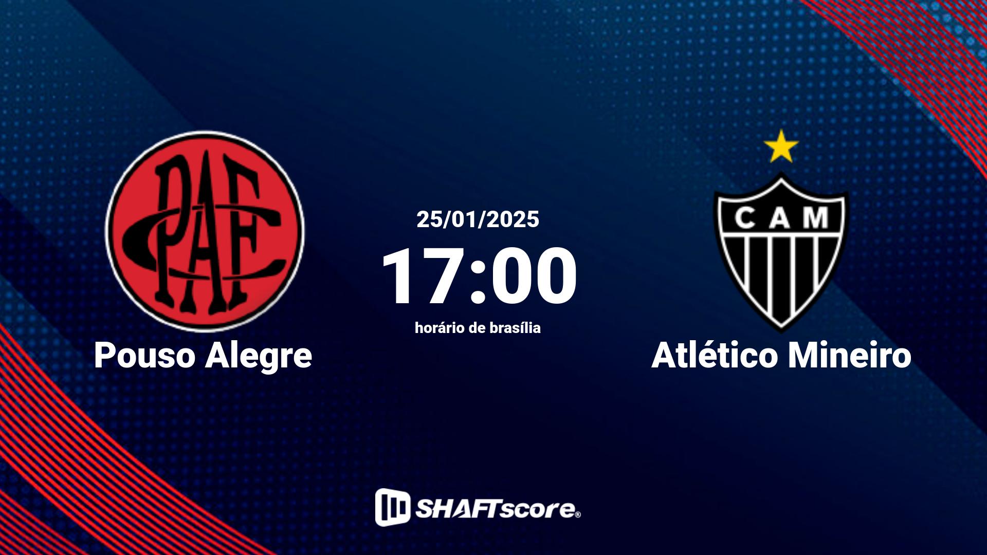 Estatísticas do jogo Pouso Alegre vs Atlético Mineiro 25.01 17:00