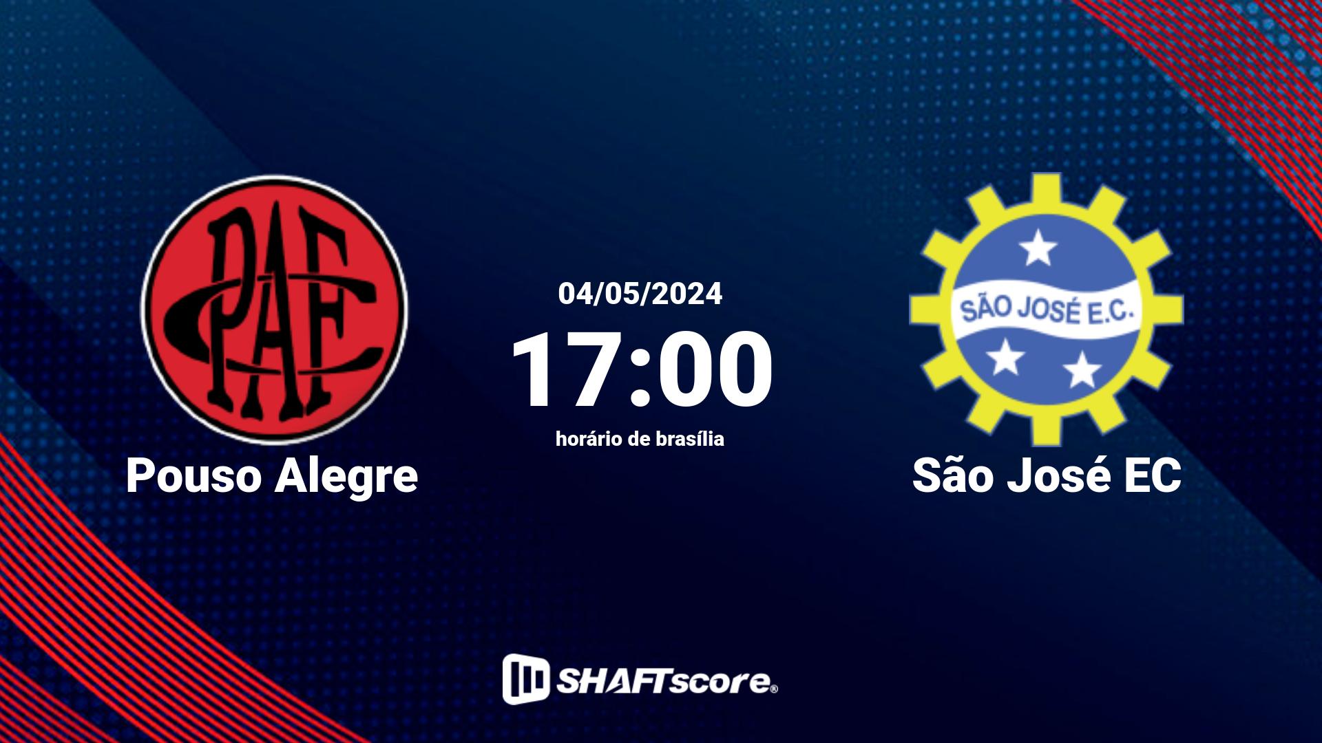 Estatísticas do jogo Pouso Alegre vs São José EC 04.05 17:00