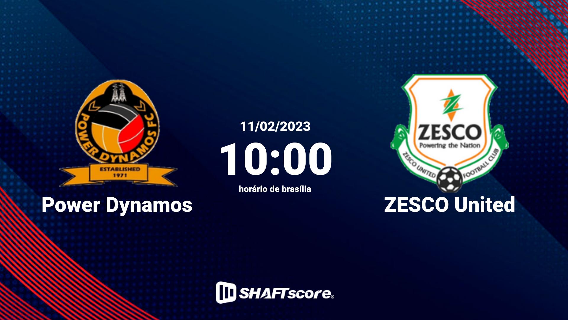 Estatísticas do jogo Power Dynamos vs ZESCO United 11.02 10:00