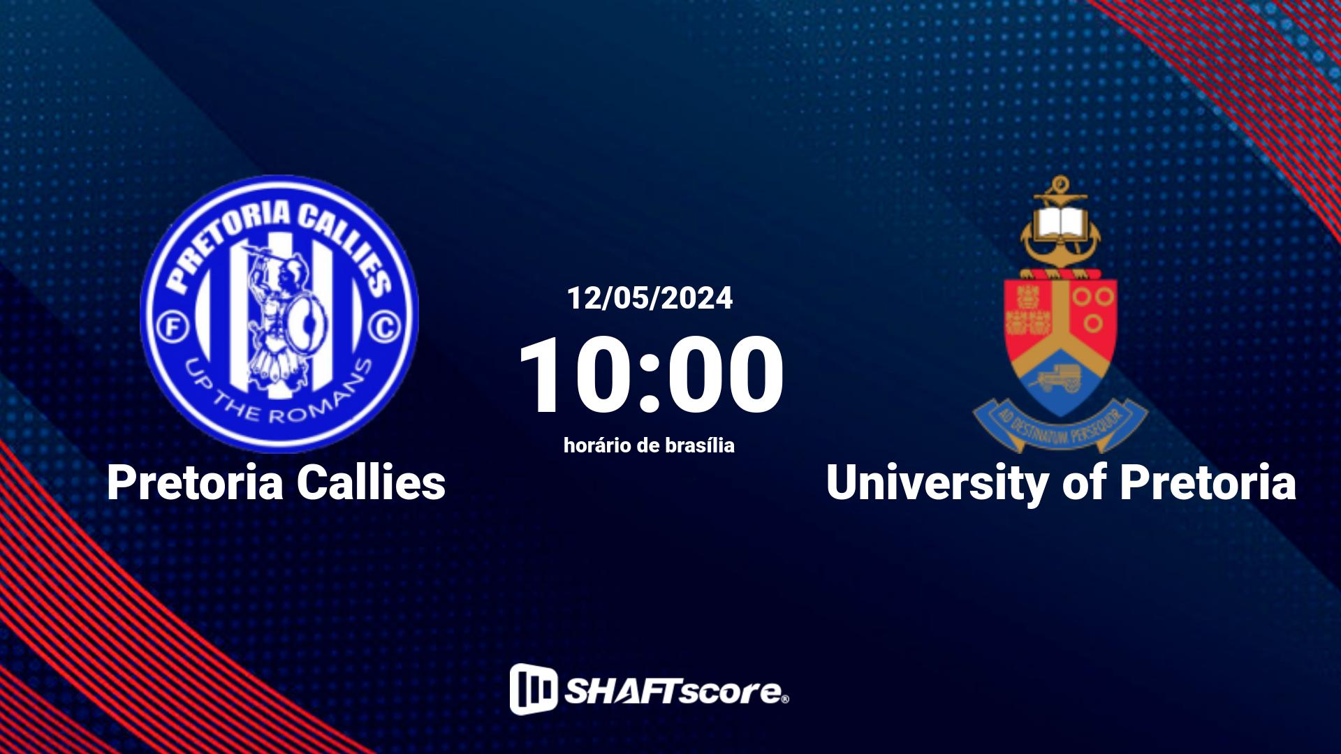 Estatísticas do jogo Pretoria Callies vs University of Pretoria 12.05 10:00