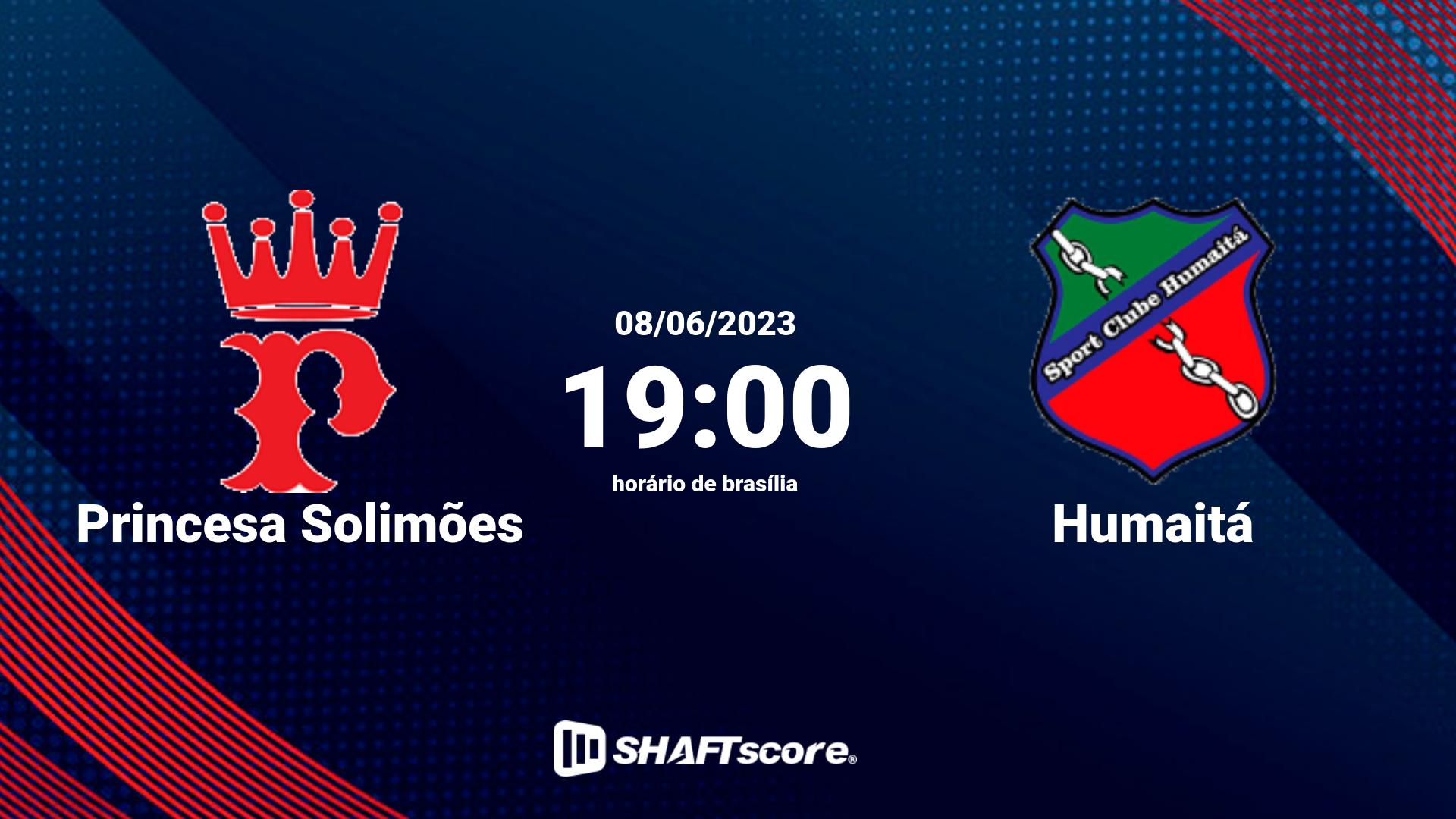 Estatísticas do jogo Princesa Solimões vs Humaitá 08.06 19:00