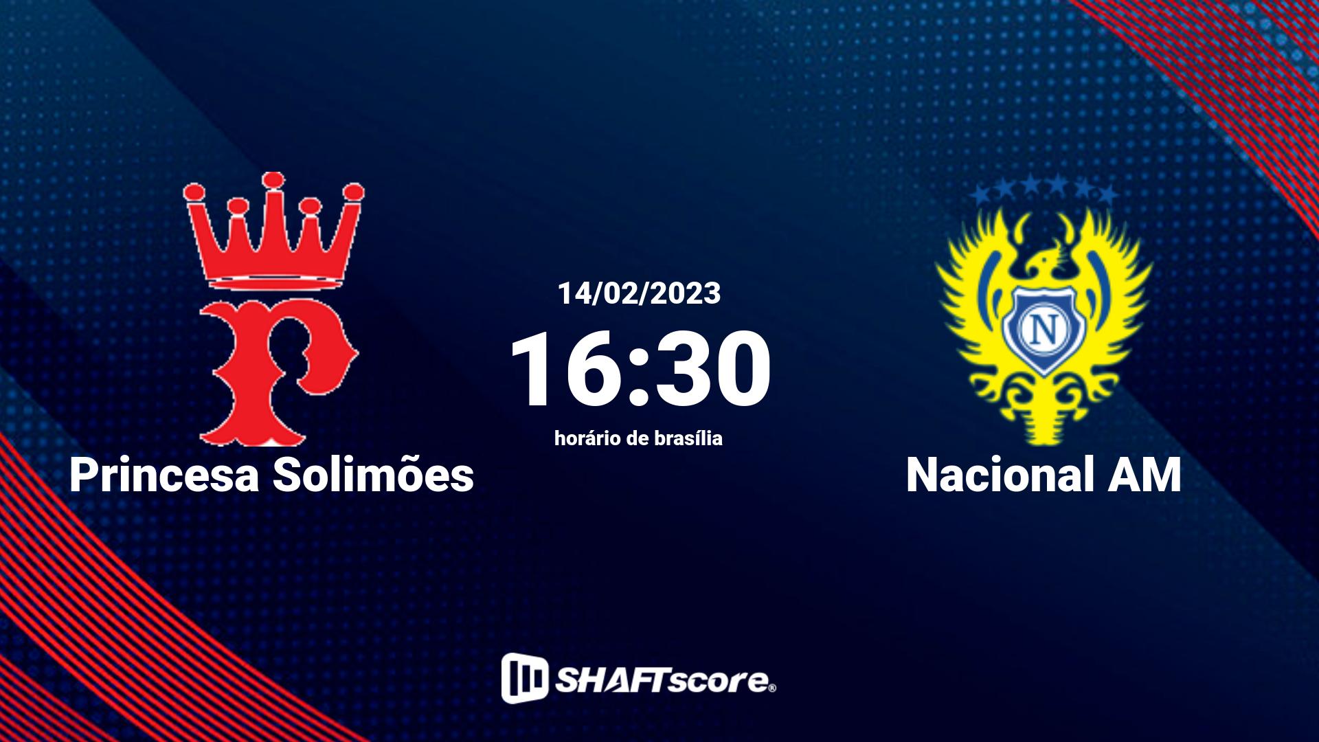 Estatísticas do jogo Princesa Solimões vs Nacional AM 14.02 16:30