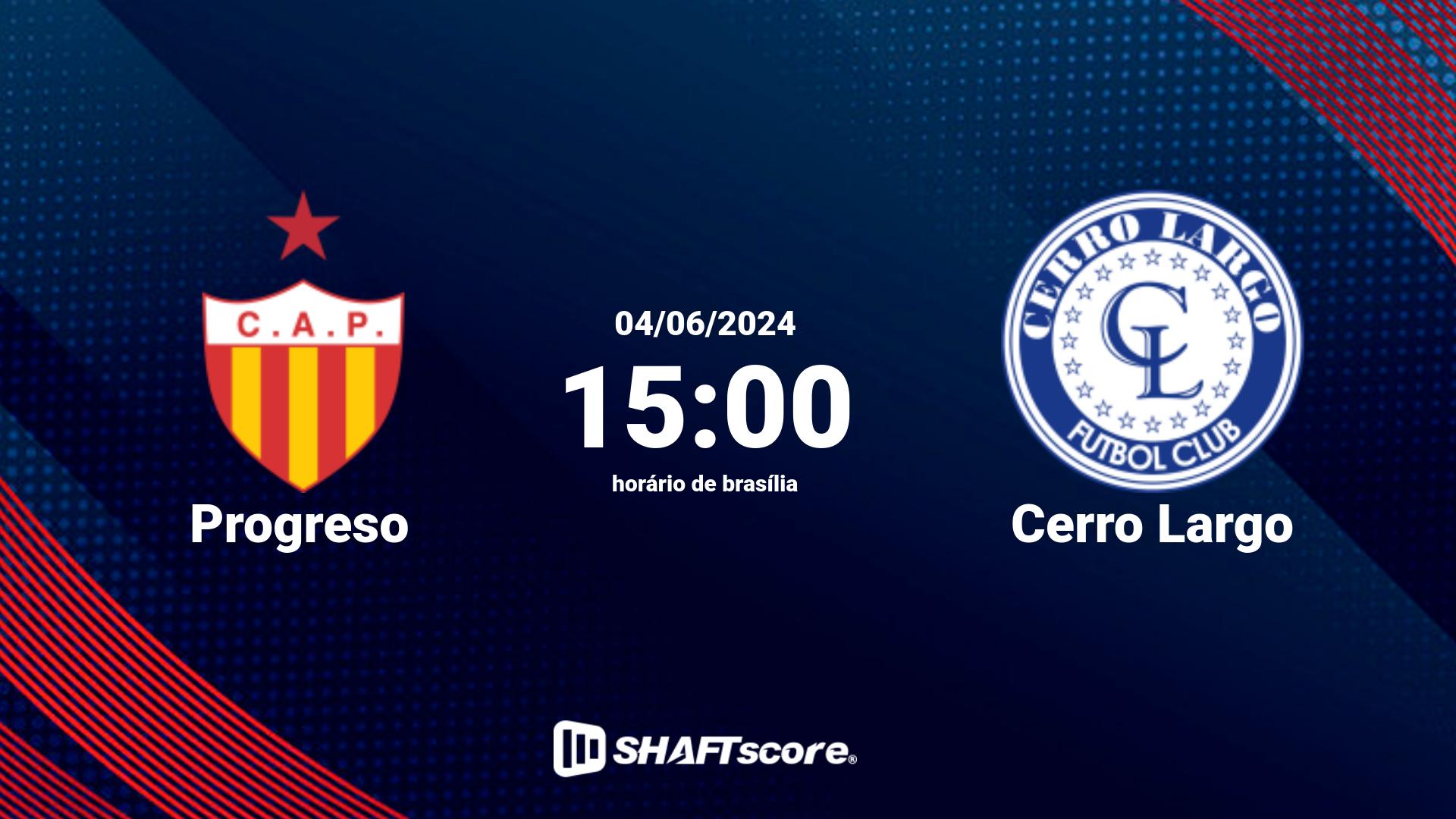 Estatísticas do jogo Progreso vs Cerro Largo 04.06 15:00