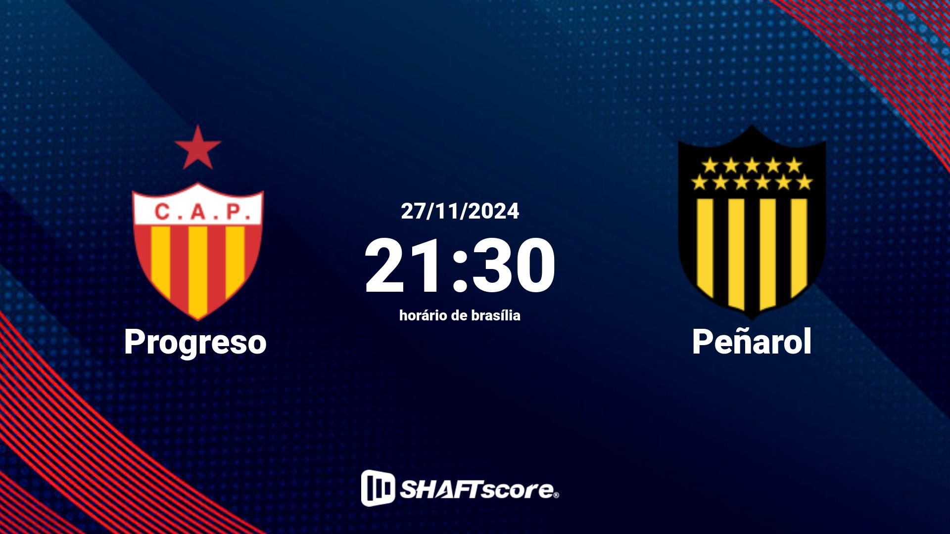 Estatísticas do jogo Progreso vs Peñarol 27.11 21:30