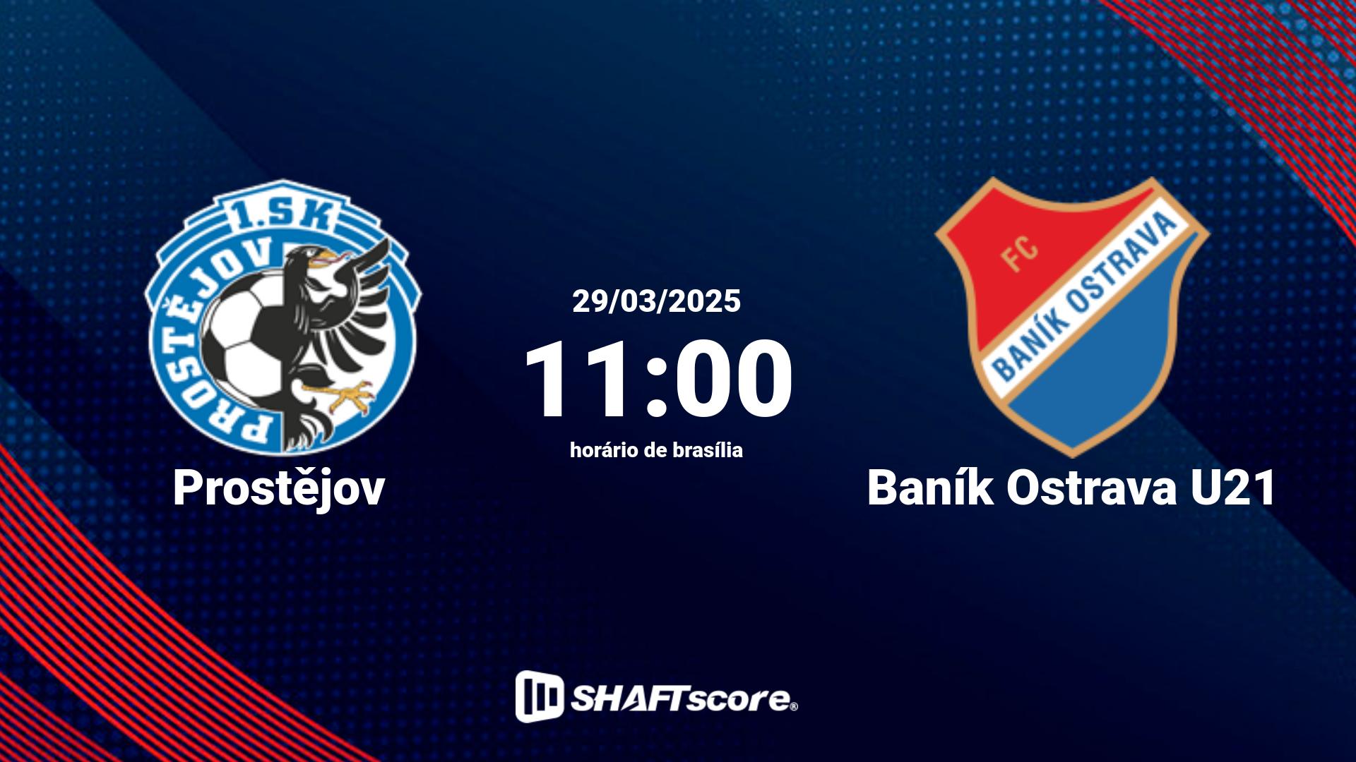 Estatísticas do jogo Prostějov vs Baník Ostrava U21 29.03 11:00