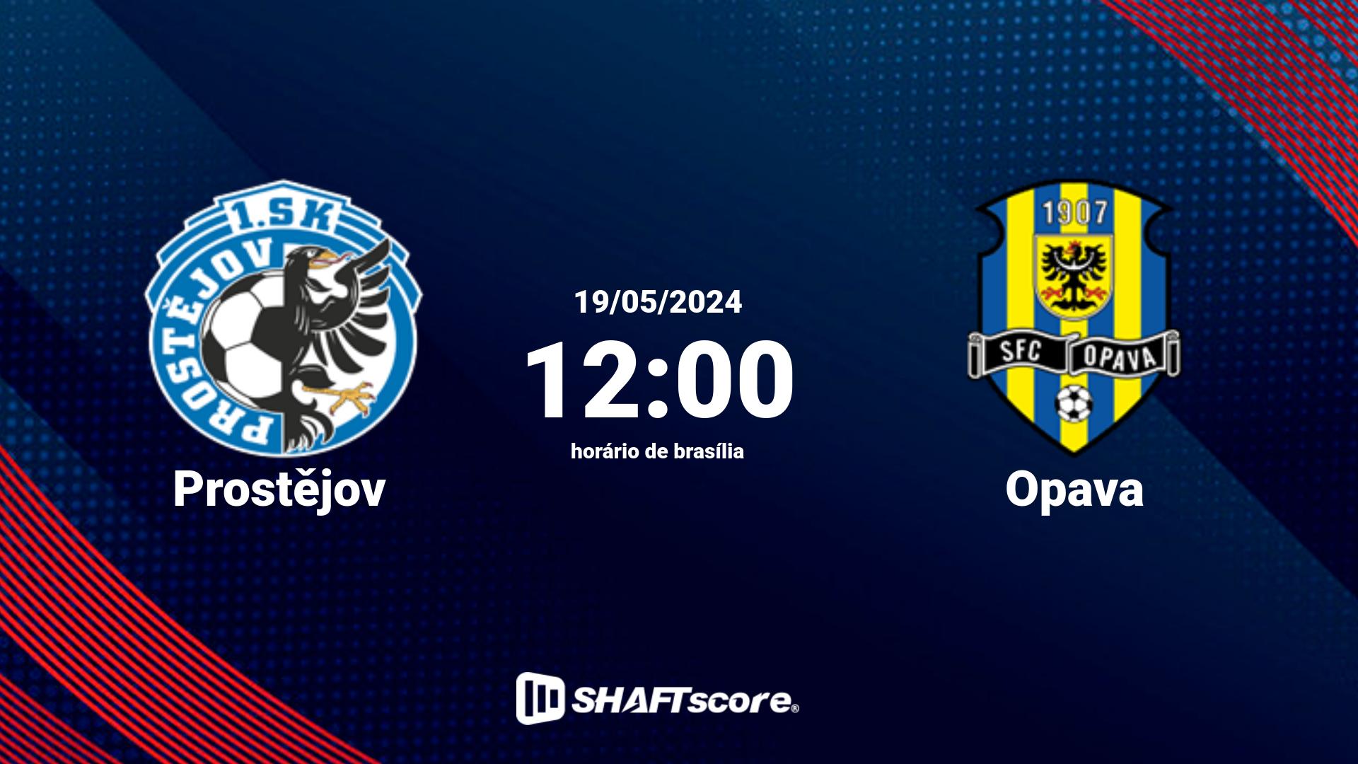 Estatísticas do jogo Prostějov vs Opava 19.05 12:00