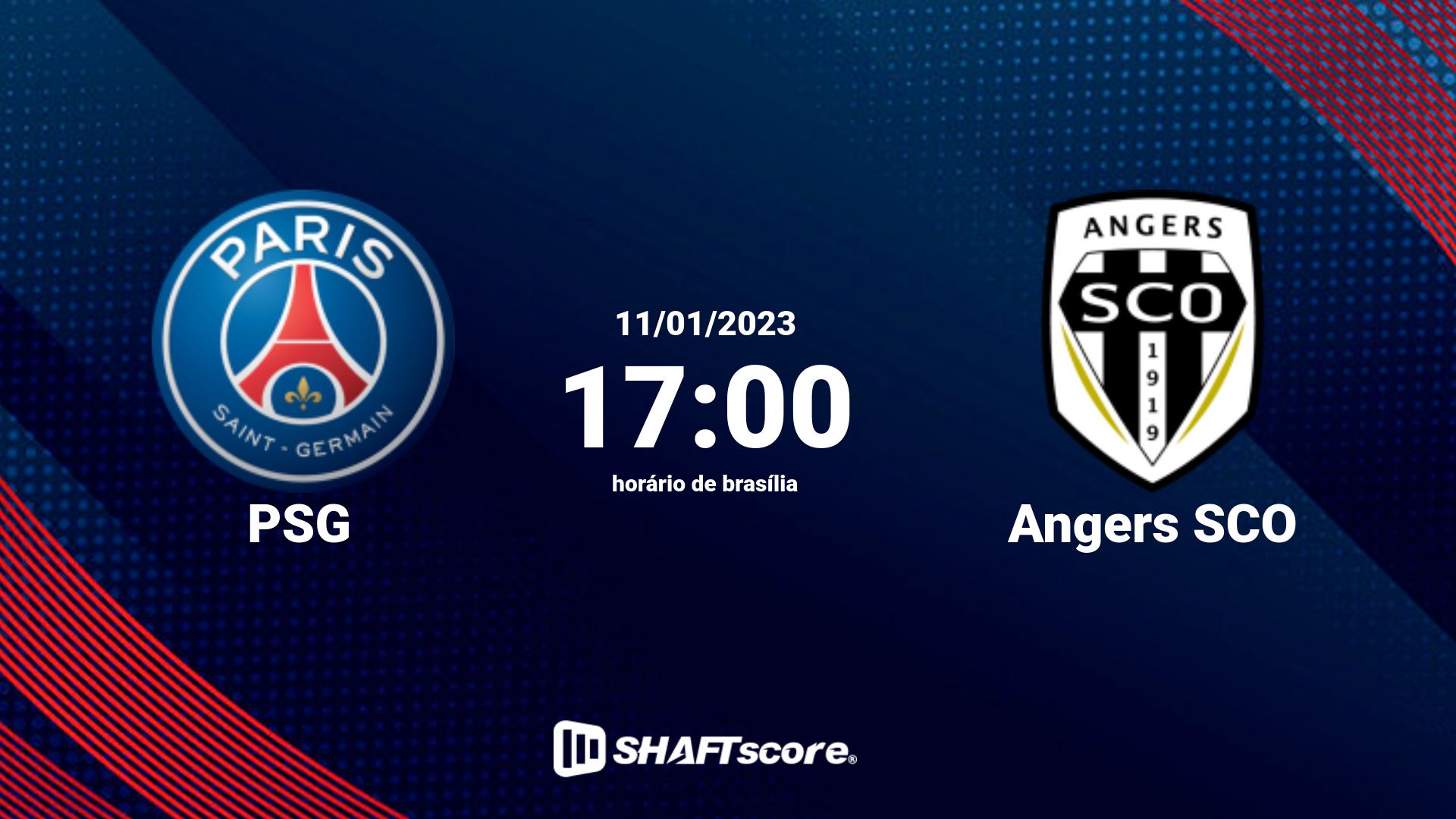 Estatísticas do jogo PSG vs Angers SCO 11.01 17:00