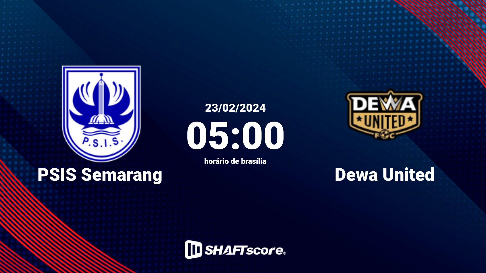 Estatísticas do jogo PSIS Semarang vs Dewa United 23.02 05:00