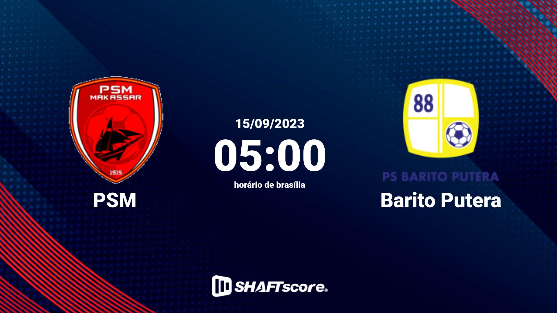 Estatísticas do jogo PSM vs Barito Putera 15.09 05:00