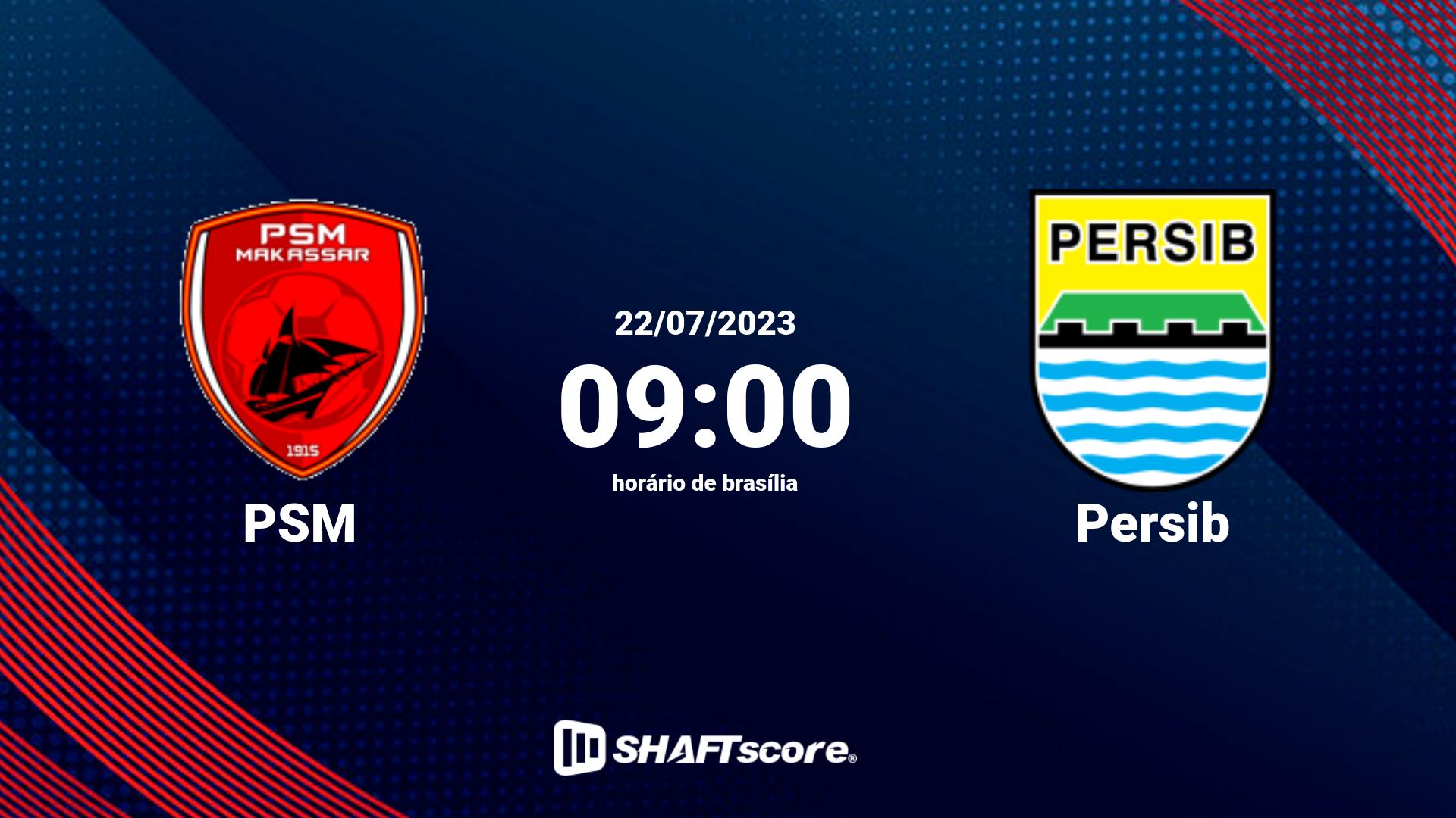 Estatísticas do jogo PSM vs Persib 22.07 09:00