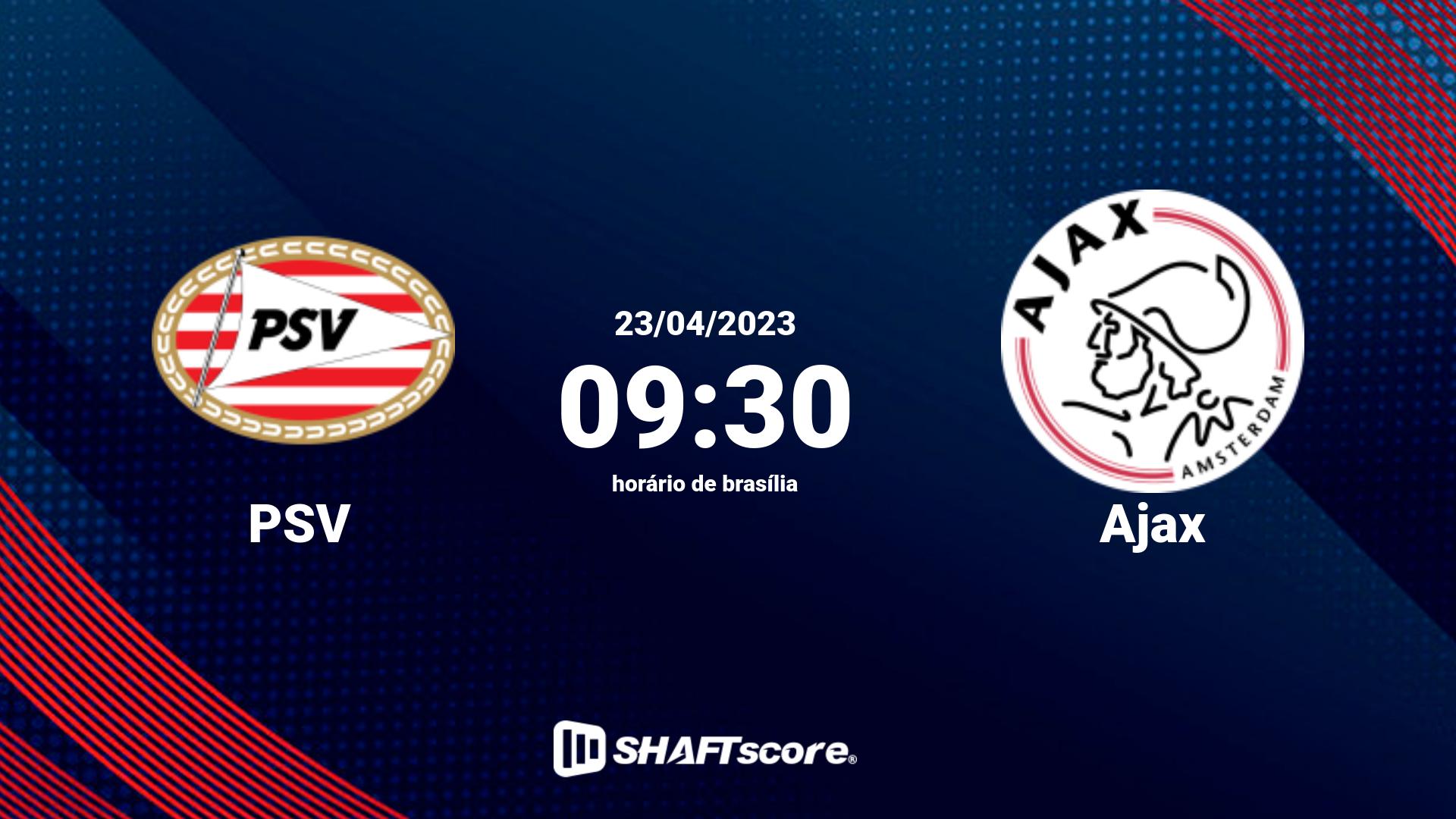 Estatísticas do jogo PSV vs Ajax 23.04 09:30