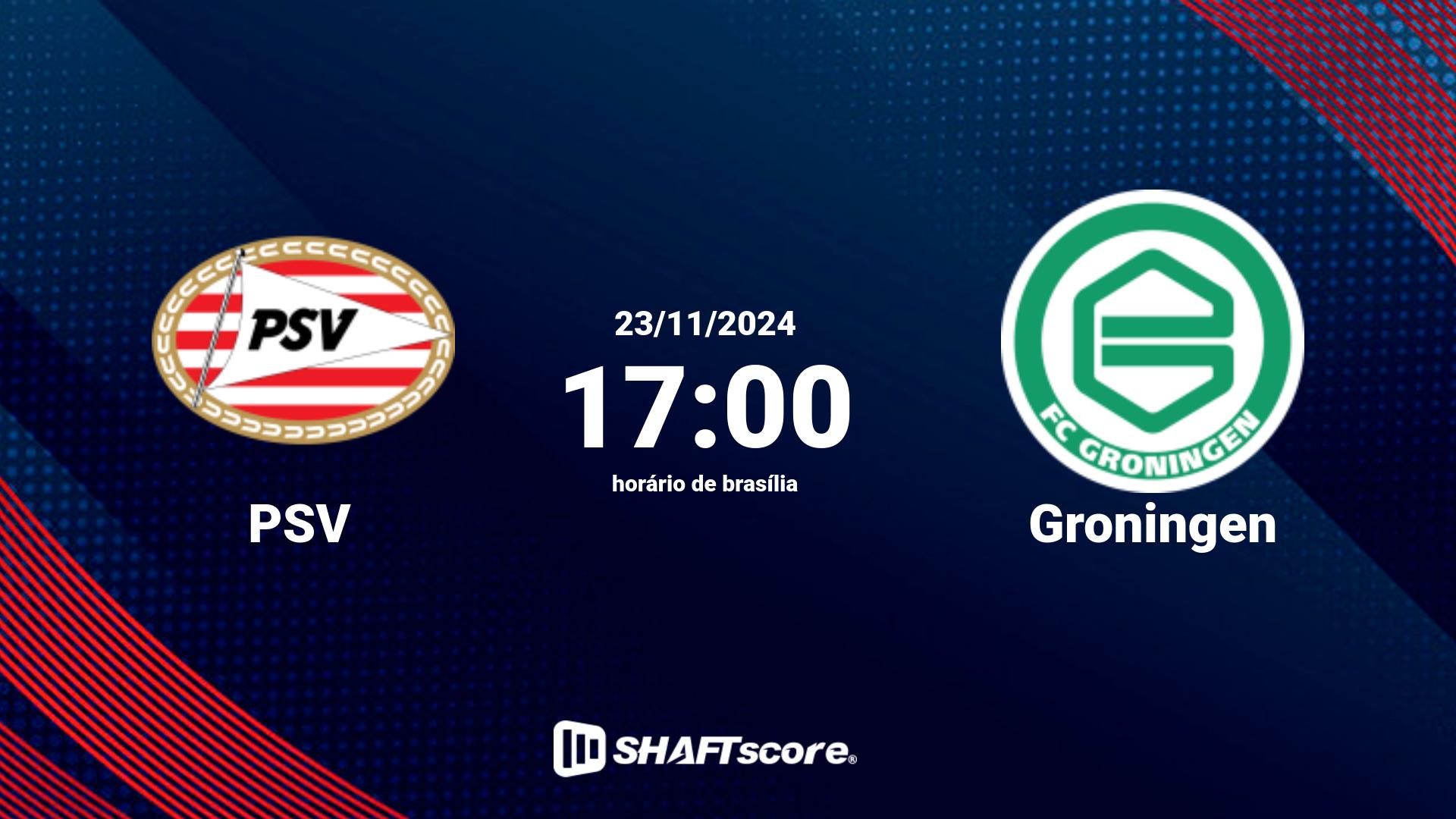 Estatísticas do jogo PSV vs Groningen 23.11 17:00