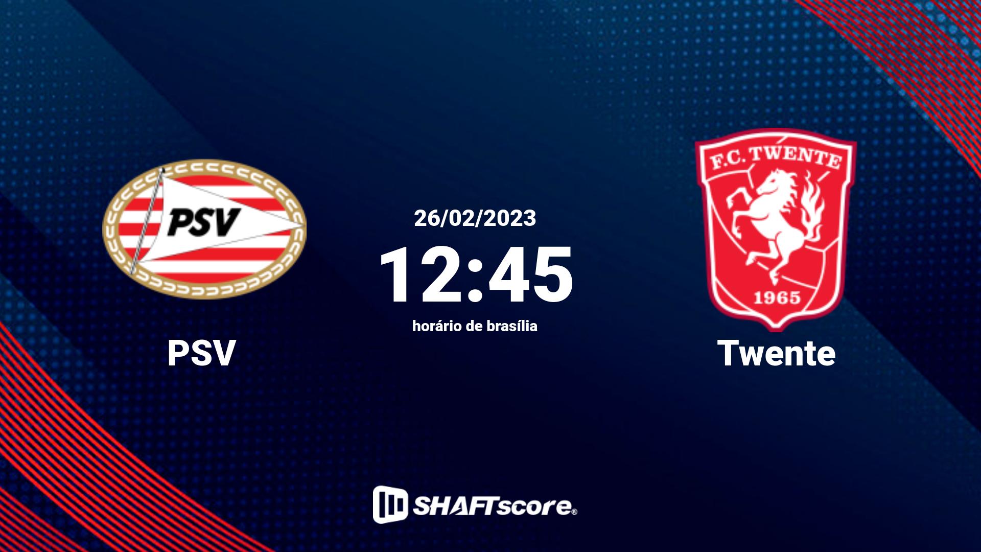 Estatísticas do jogo PSV vs Twente 26.02 12:45