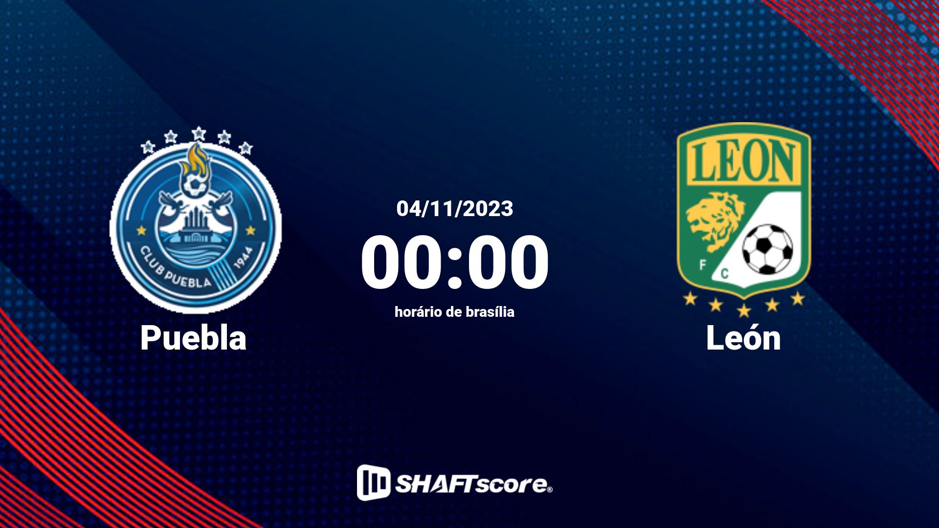 Estatísticas do jogo Puebla vs León 04.11 00:00