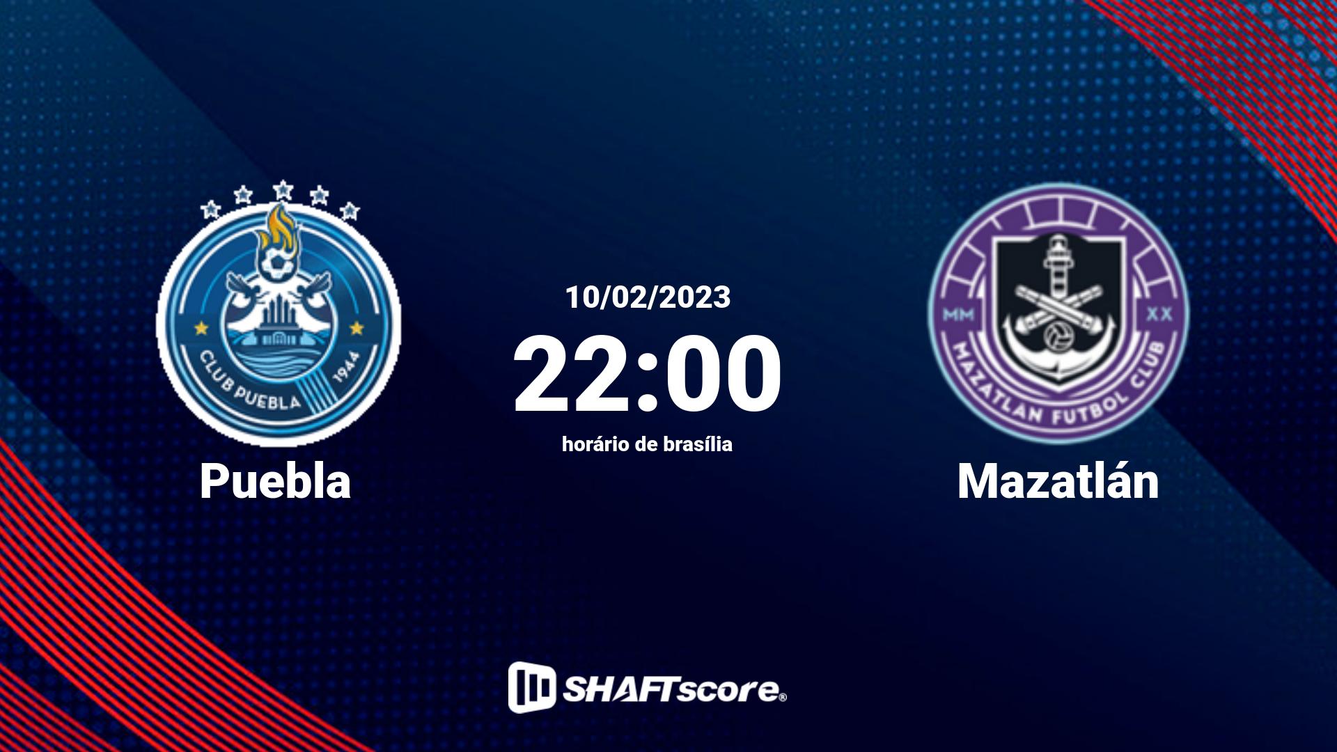 Estatísticas do jogo Puebla vs Mazatlán 10.02 22:00