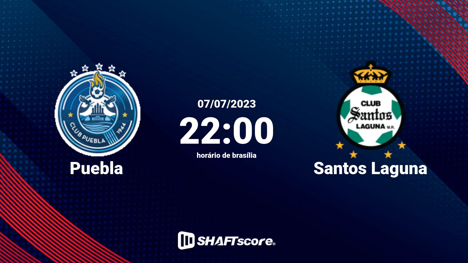 Estatísticas do jogo Puebla vs Santos Laguna 07.07 22:00