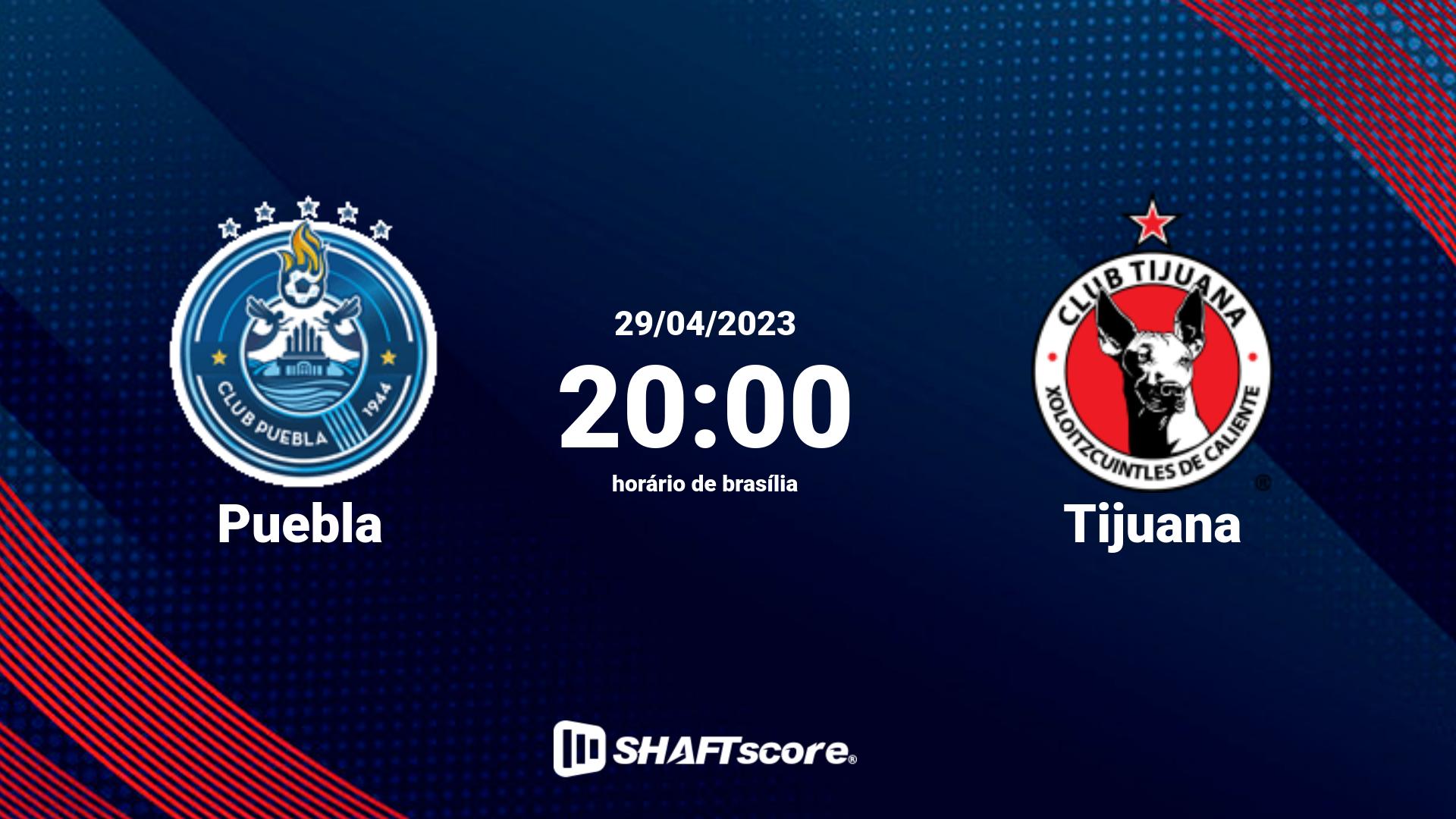 Estatísticas do jogo Puebla vs Tijuana 29.04 20:00