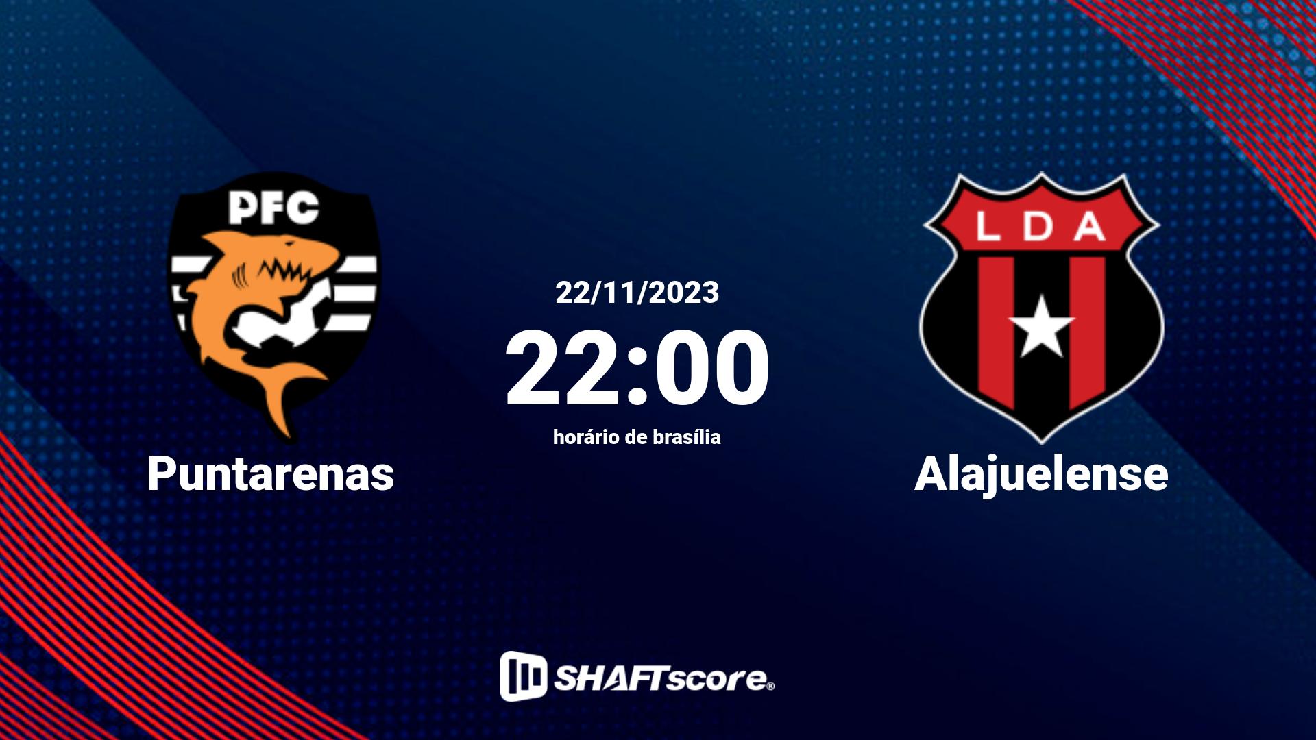 Estatísticas do jogo Puntarenas vs Alajuelense 22.11 22:00