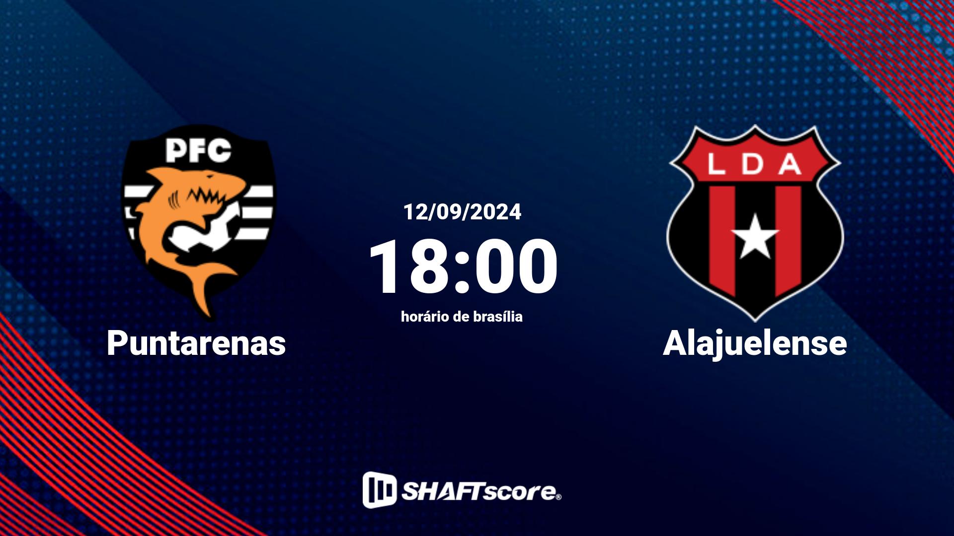 Estatísticas do jogo Puntarenas vs Alajuelense 12.09 18:00