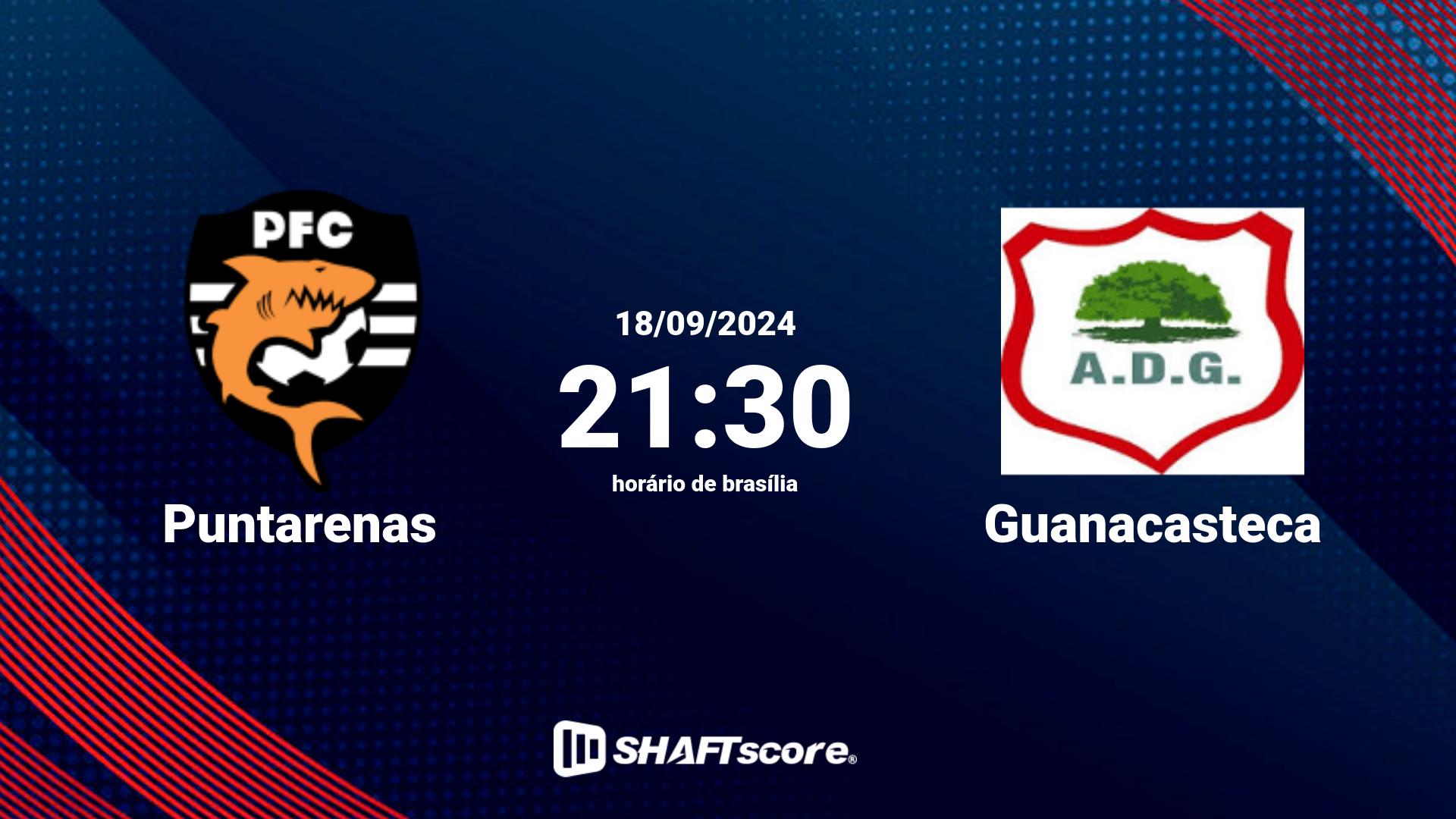 Estatísticas do jogo Puntarenas vs Guanacasteca 18.09 21:30