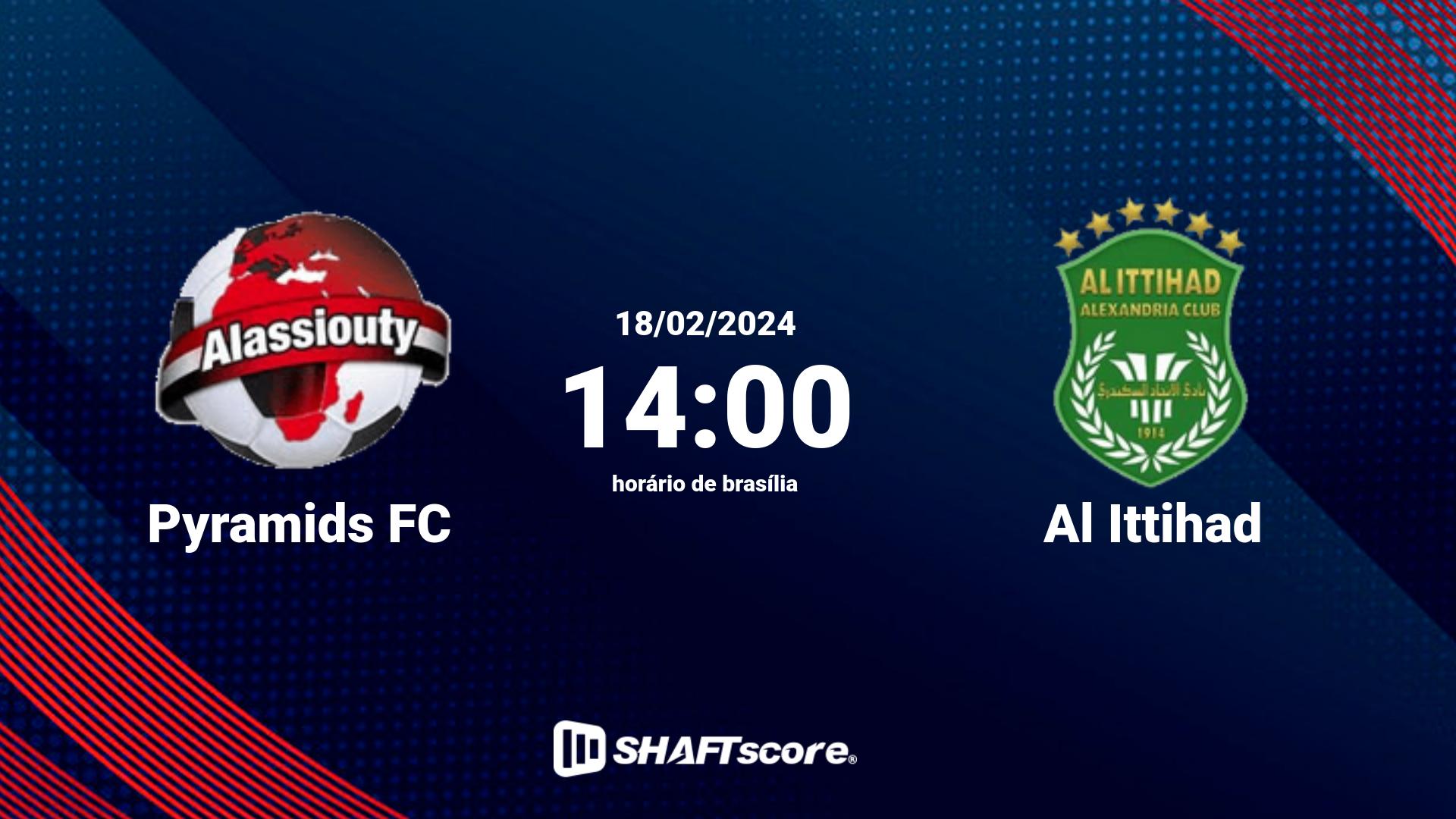 Estatísticas do jogo Pyramids FC vs Al Ittihad 18.02 14:00
