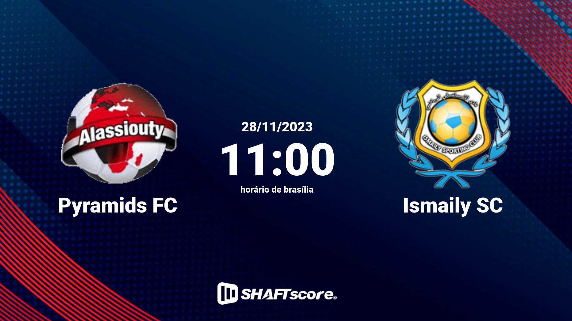 Estatísticas do jogo Pyramids FC vs Ismaily SC 28.11 11:00