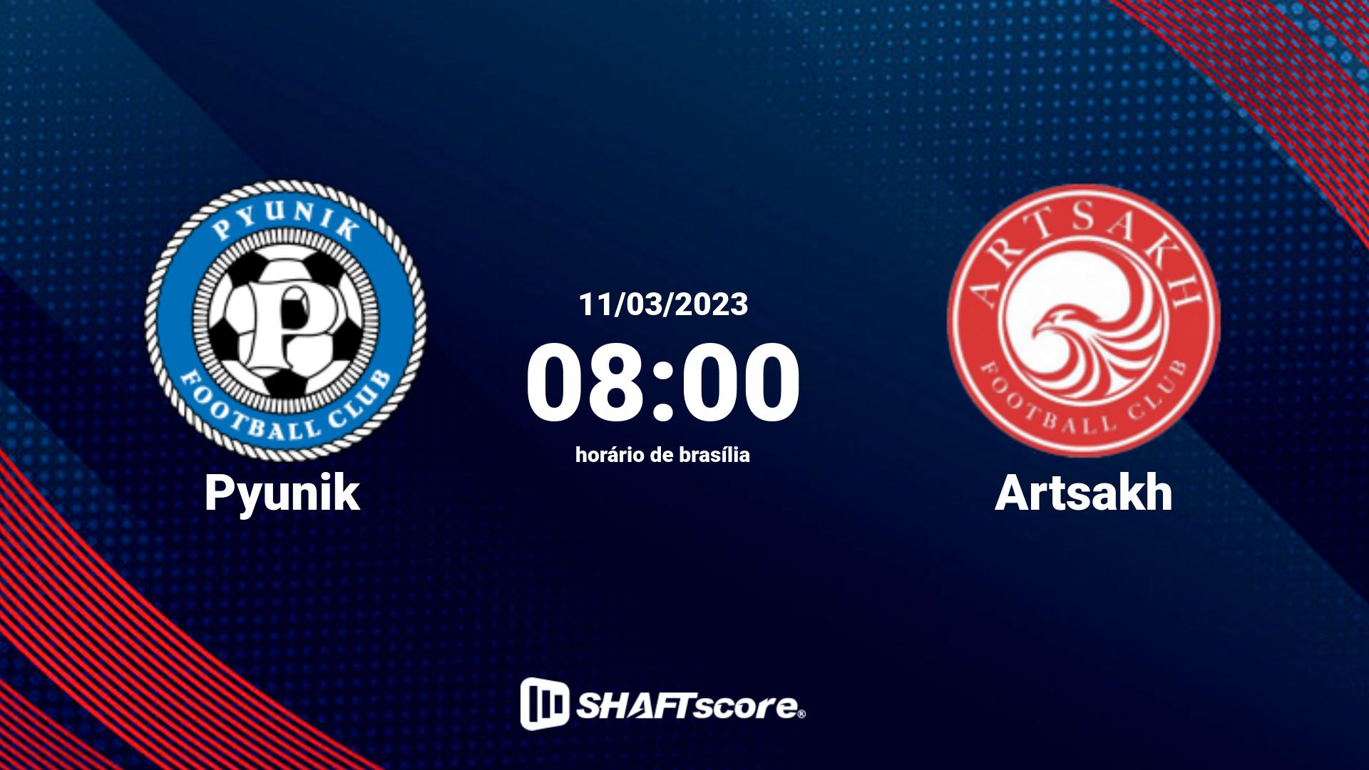 Estatísticas do jogo Pyunik vs Artsakh 11.03 08:00