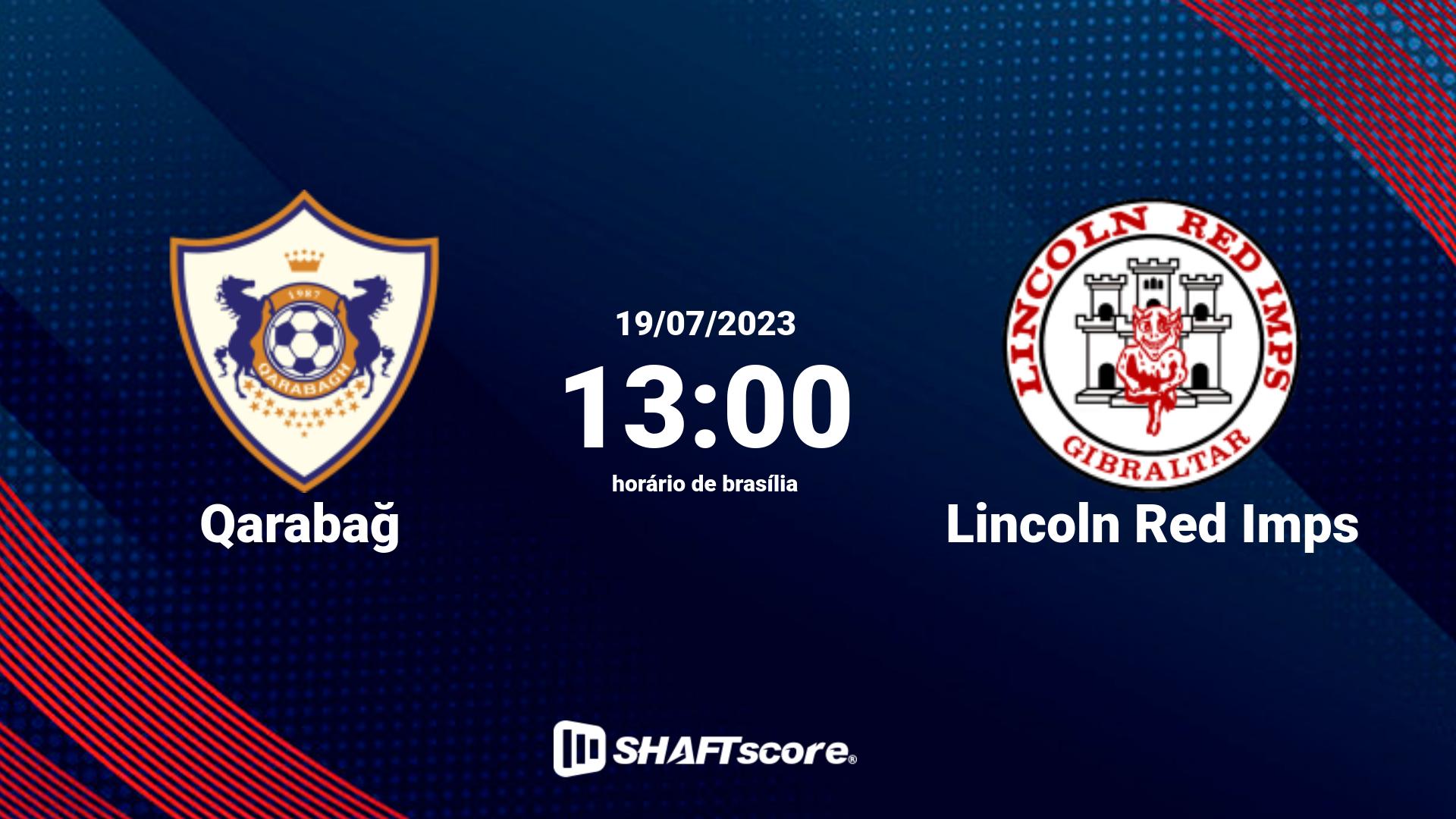 Estatísticas do jogo Qarabağ vs Lincoln Red Imps 19.07 13:00