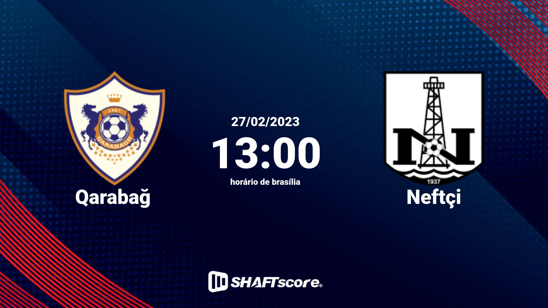 Estatísticas do jogo Qarabağ vs Neftçi 27.02 13:00