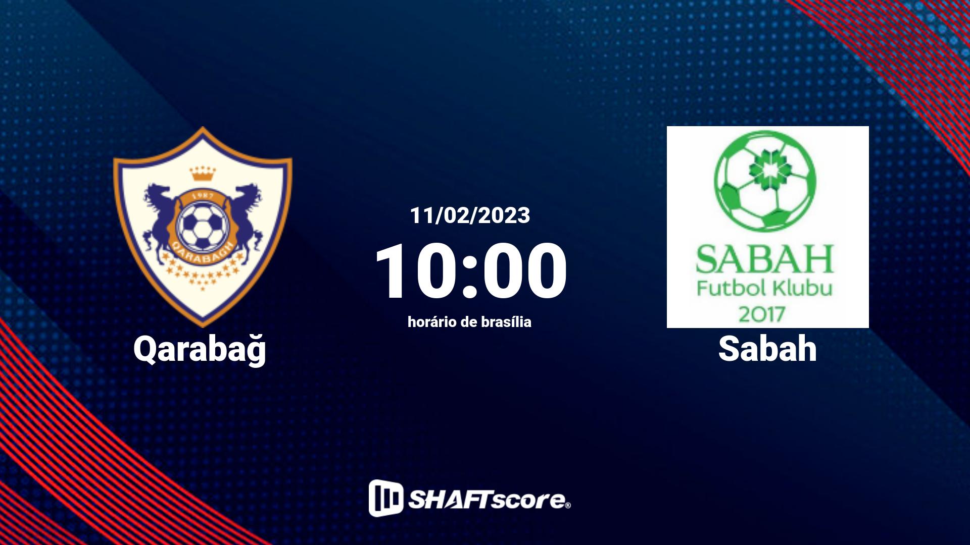 Estatísticas do jogo Qarabağ vs Sabah 11.02 10:00