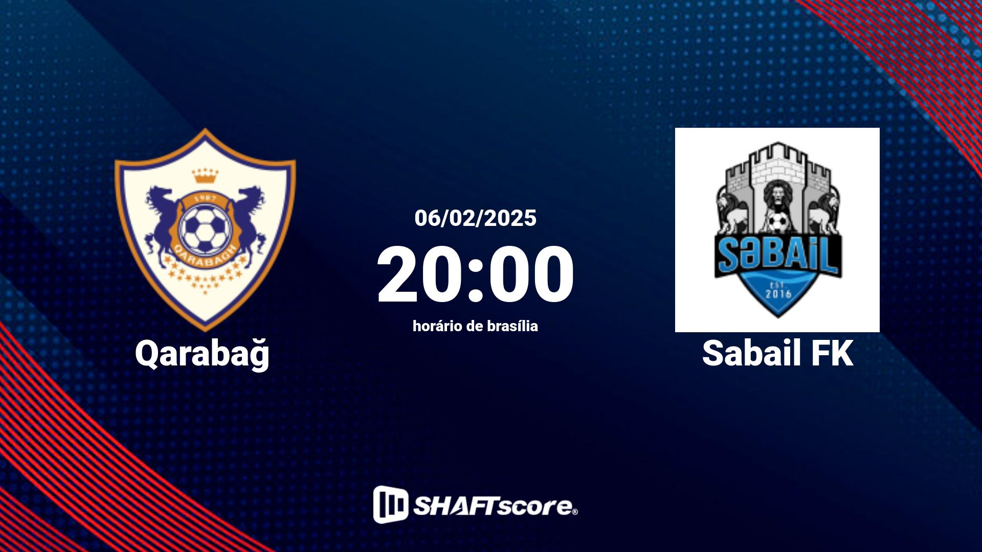 Estatísticas do jogo Qarabağ vs Sabail FK 06.02 20:00