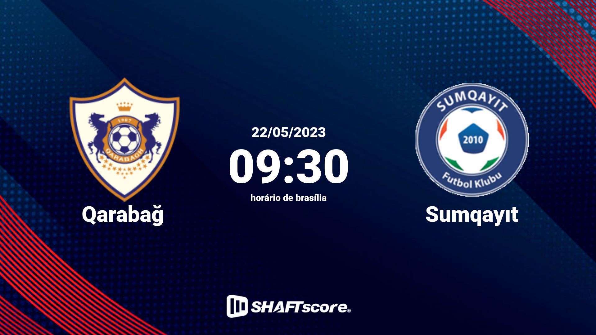 Estatísticas do jogo Qarabağ vs Sumqayıt 22.05 09:30