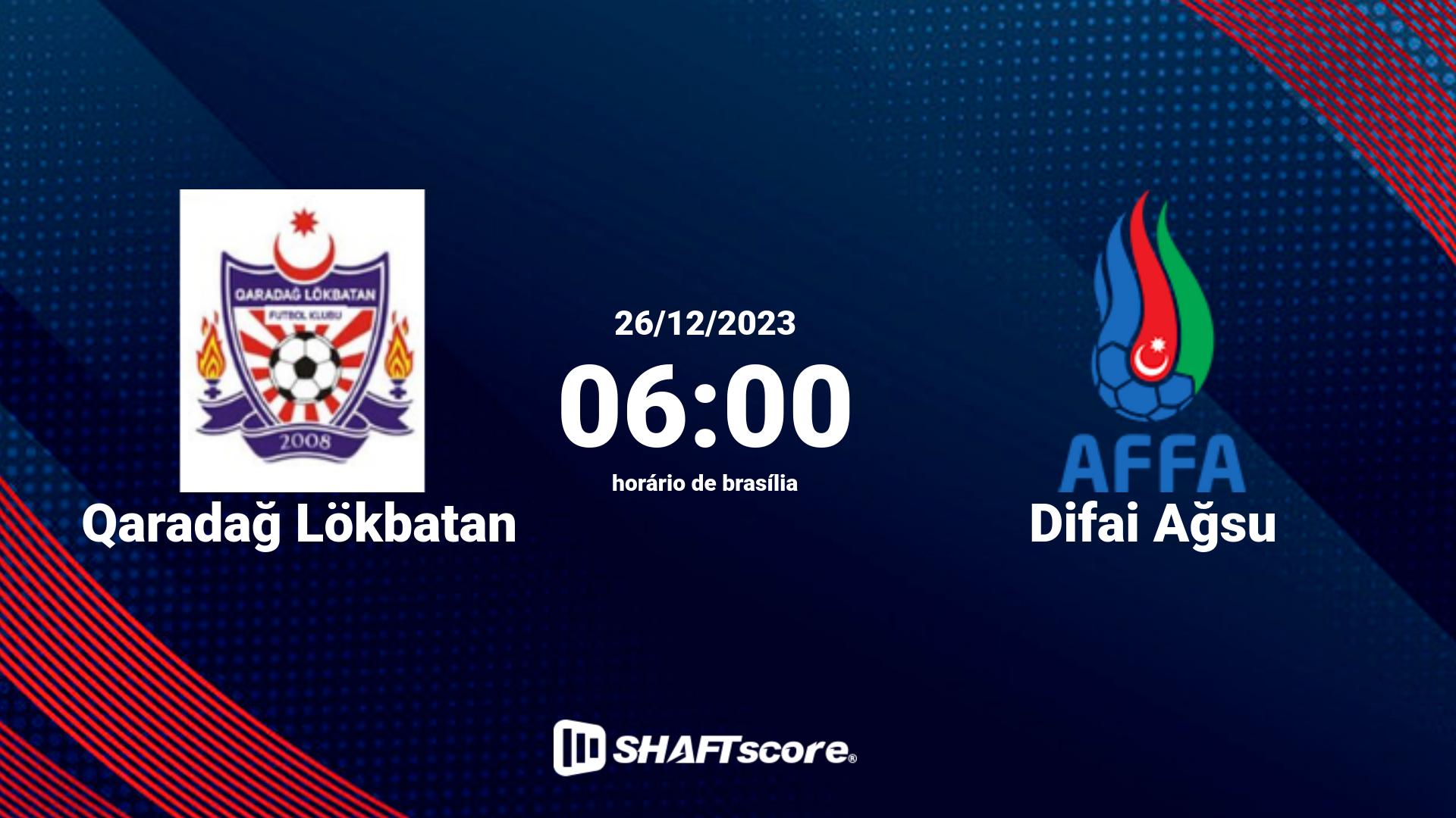 Estatísticas do jogo Qaradağ Lökbatan vs Difai Ağsu 26.12 06:00