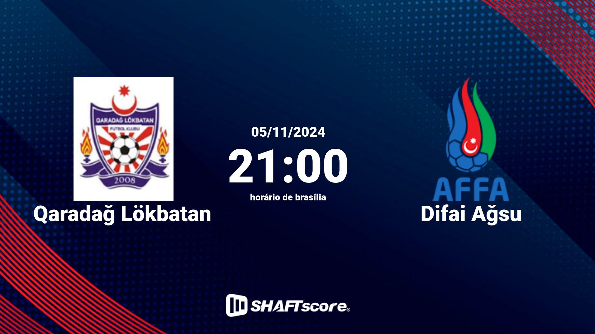 Estatísticas do jogo Qaradağ Lökbatan vs Difai Ağsu 05.11 21:00