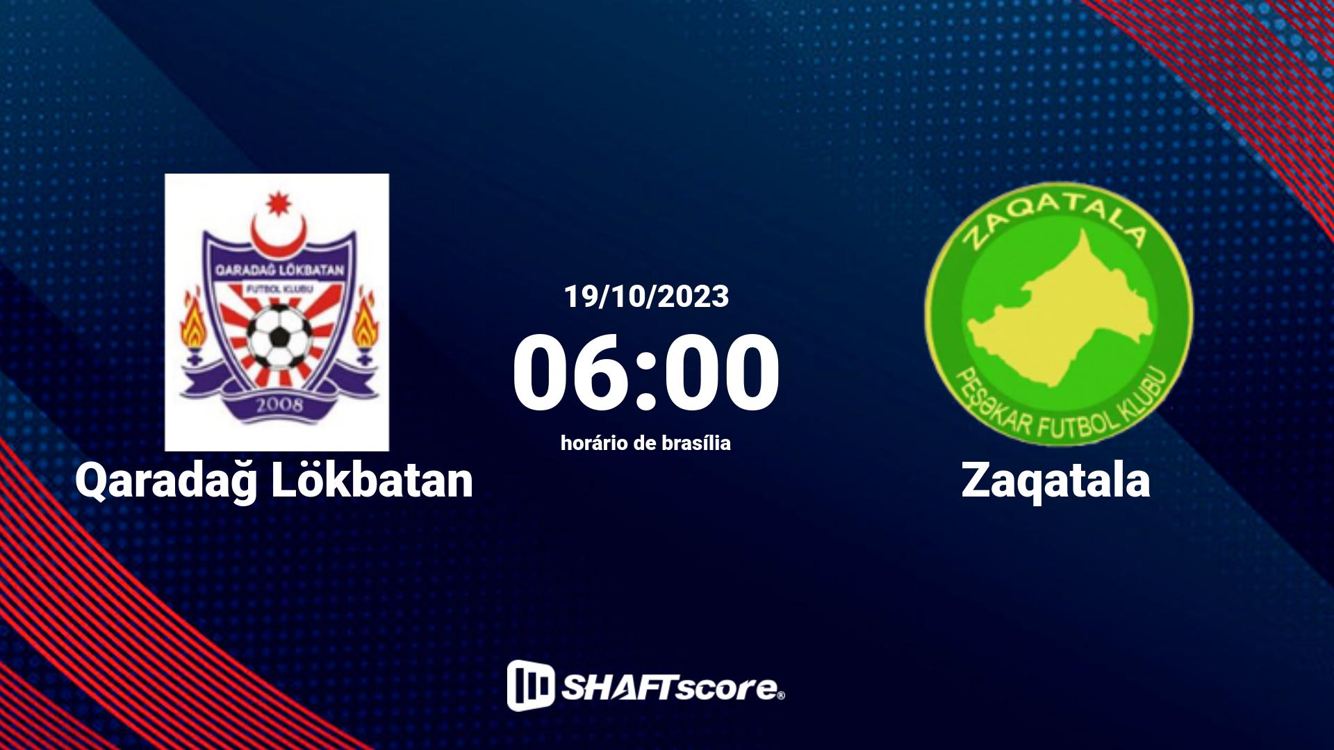 Estatísticas do jogo Qaradağ Lökbatan vs Zaqatala 19.10 06:00