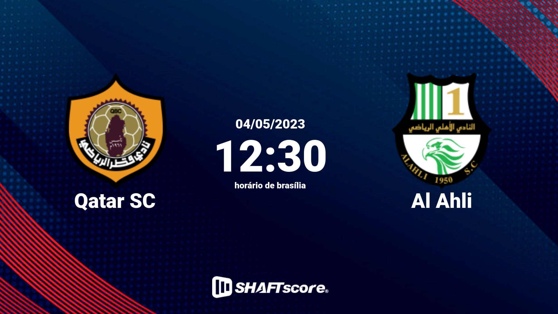 Estatísticas do jogo Qatar SC vs Al Ahli 04.05 12:30