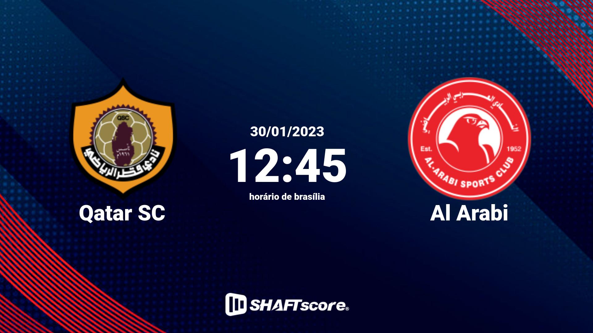 Estatísticas do jogo Qatar SC vs Al Arabi 30.01 12:45