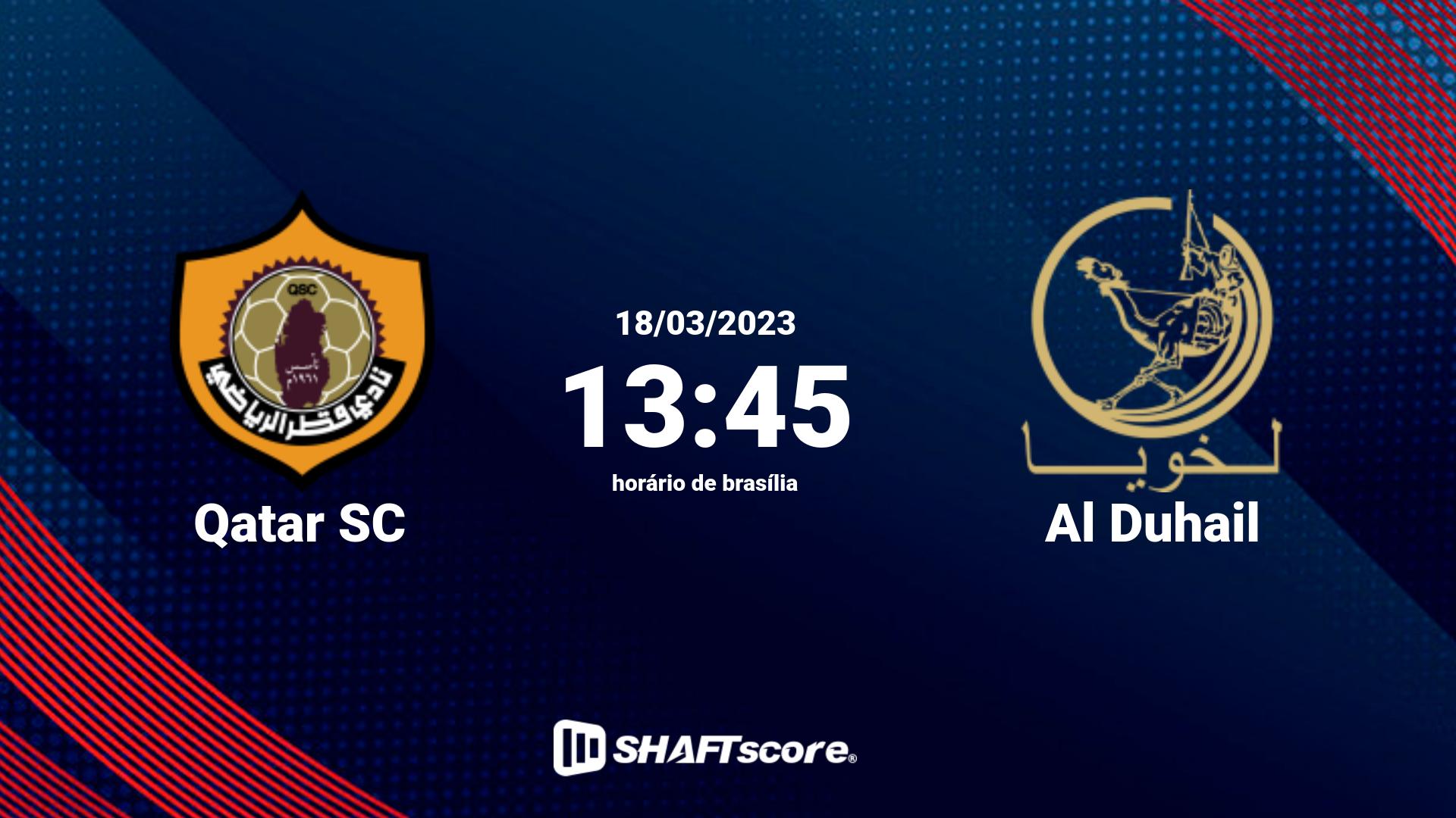 Estatísticas do jogo Qatar SC vs Al Duhail 18.03 13:45